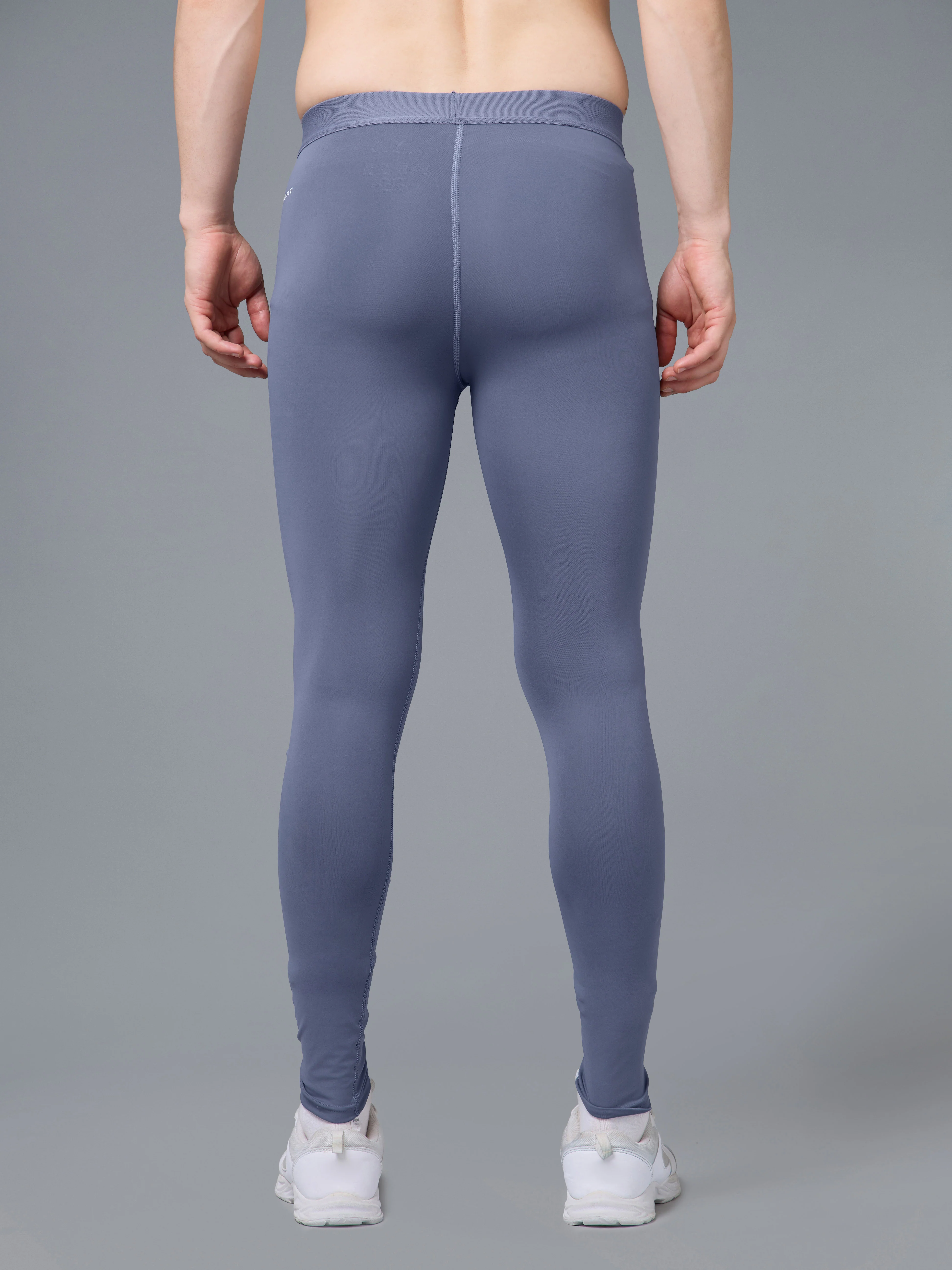 Men Solid Slim Fit Compression Tights with ELASTOPLUS - Image 3