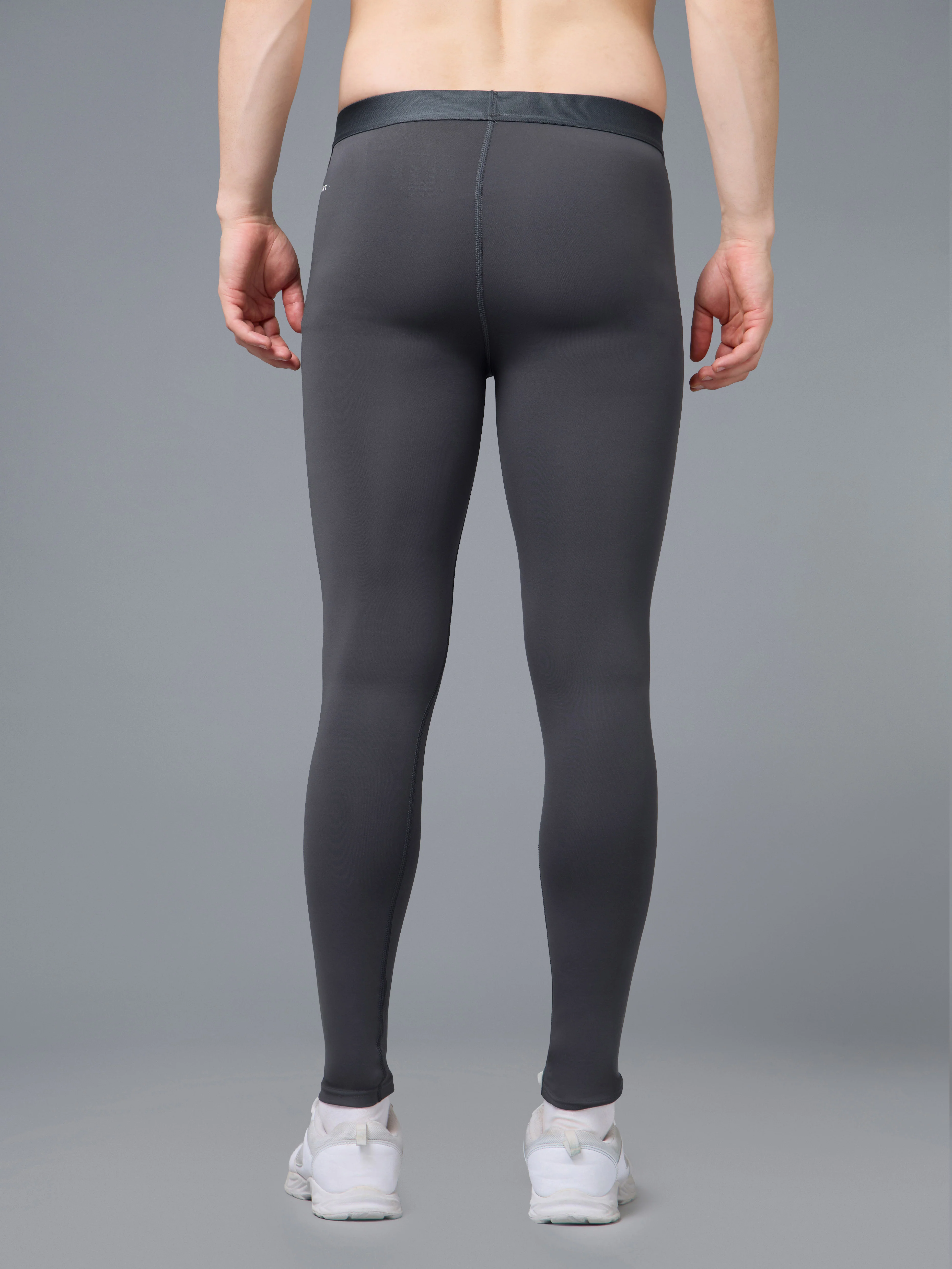 Men Solid Slim Fit Compression Tights with ELASTOPLUS - Image 3