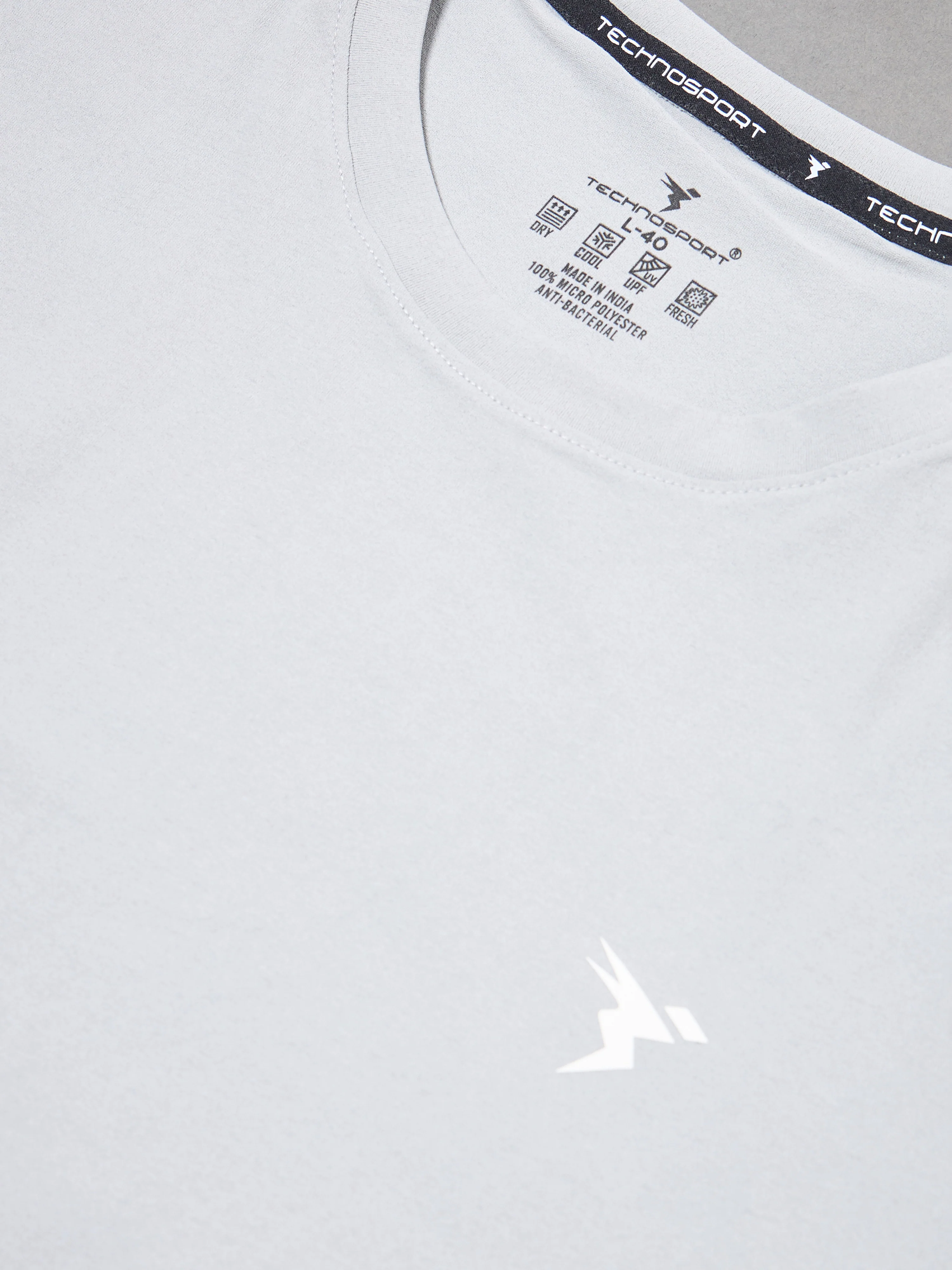 Men Solid Slim Fit Crew Neck T-shirt with COTFLEX - Image 7