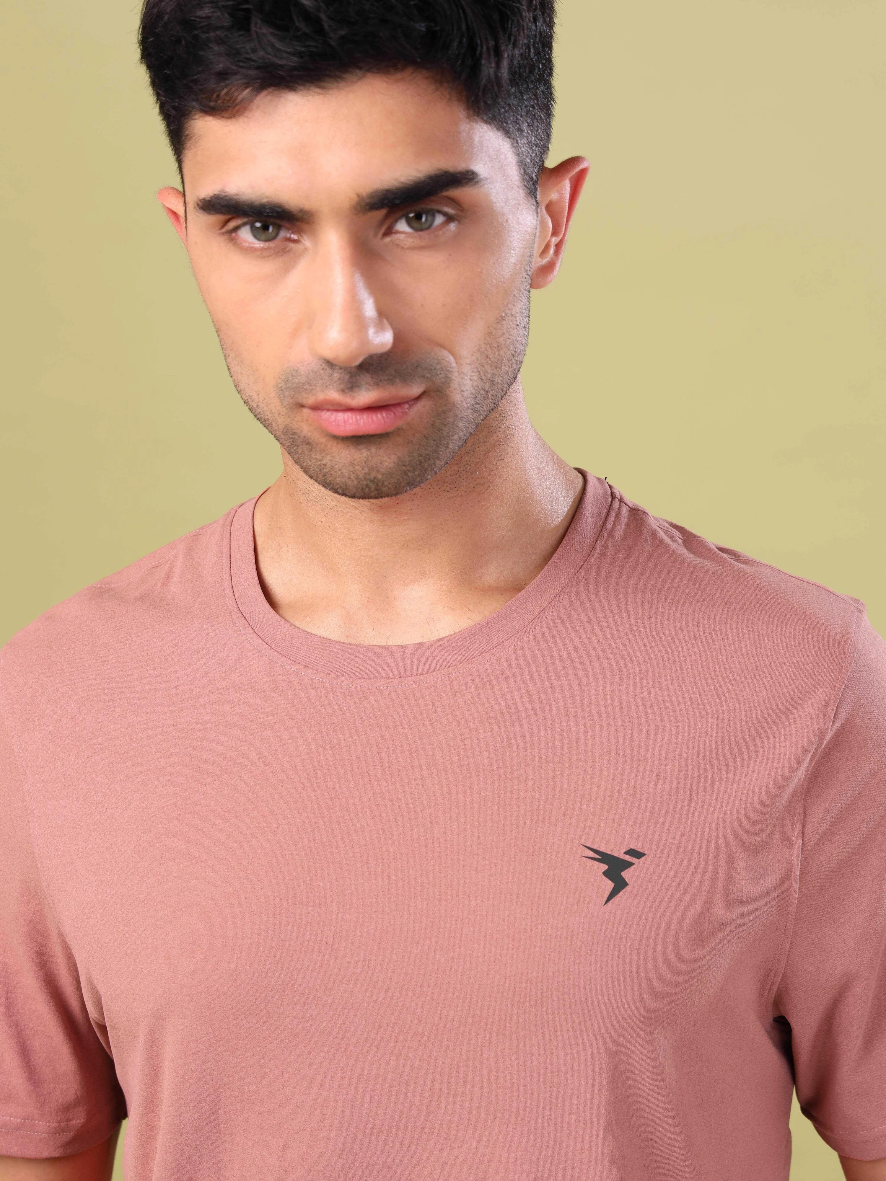 Men Solid Slim Fit Crew Neck T-shirt with COTFLEX - Image 5