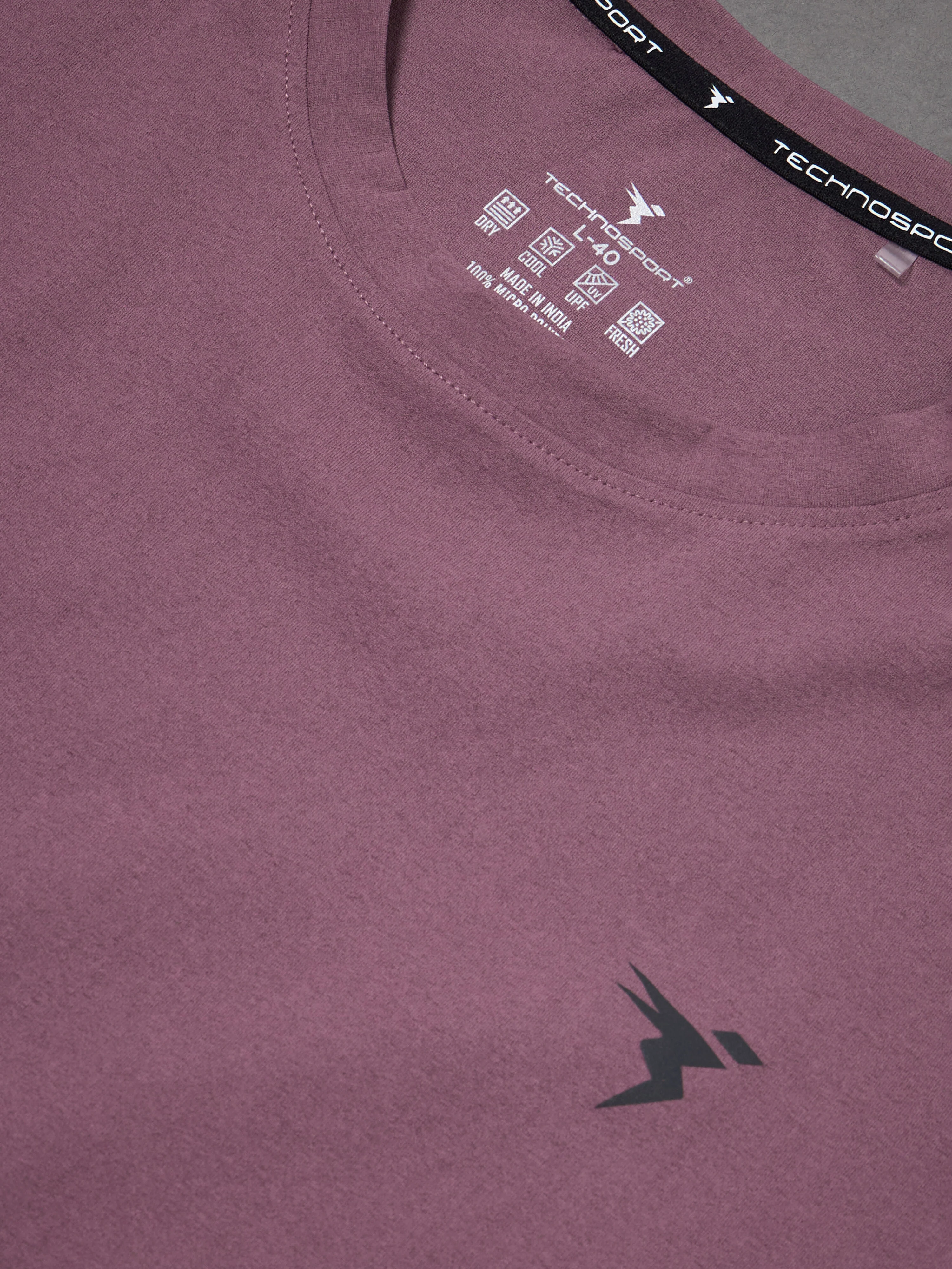 Men Solid Slim Fit Crew Neck T-shirt with COTFLEX - Image 7