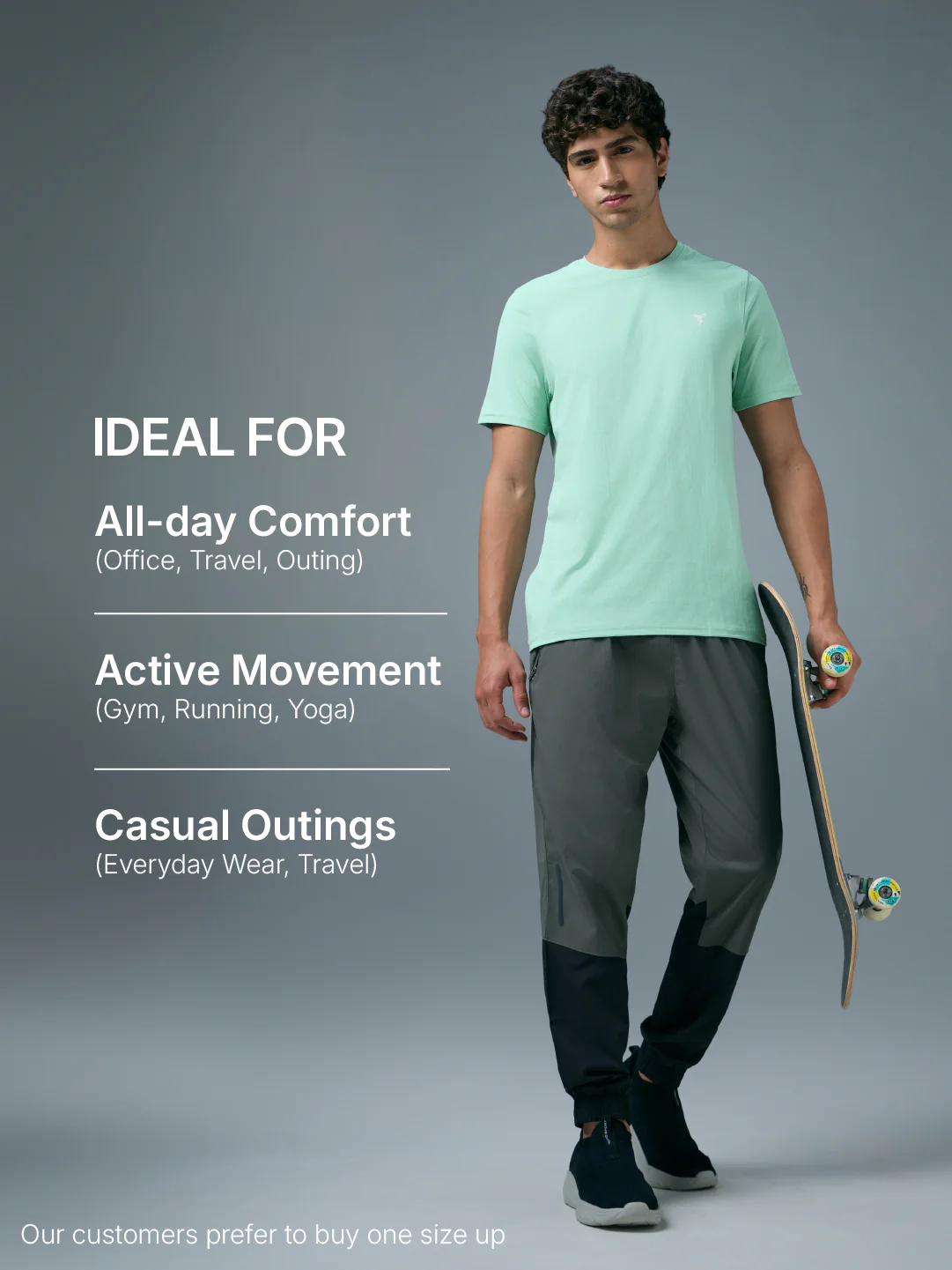 Men Solid Slim Fit Crew Neck T-shirt with COTFLEX - Image 7