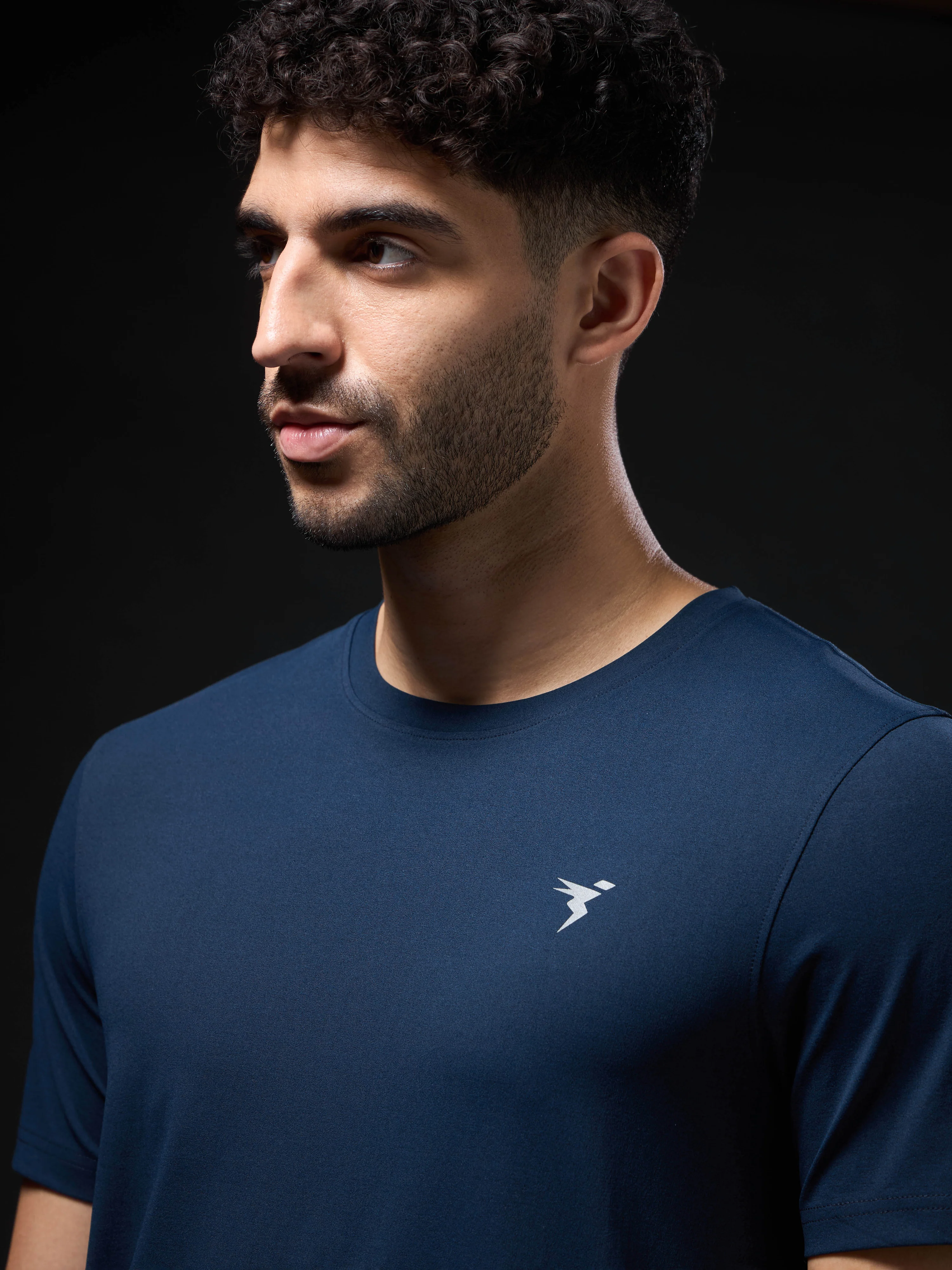 Men Solid Slim Fit Crew Neck T-shirt with COTFLEX - Image 6