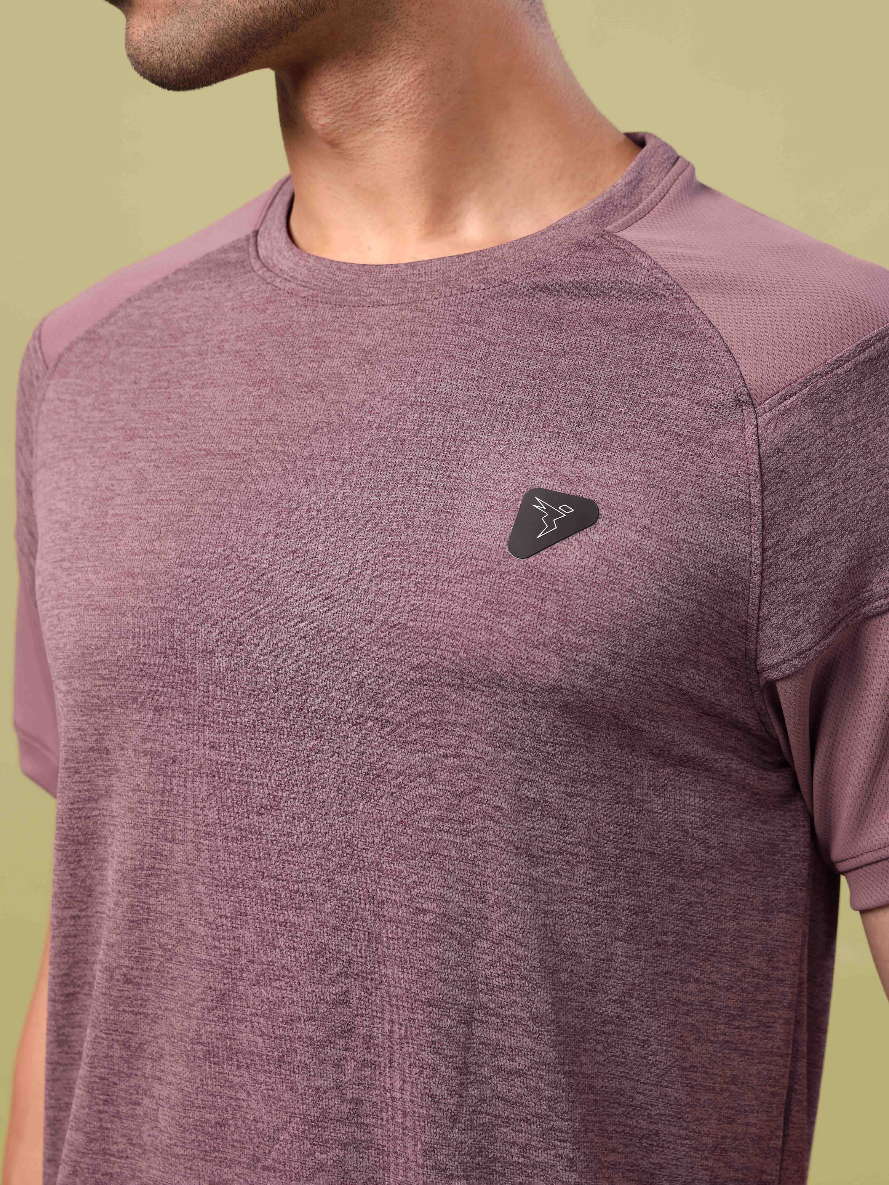 Men Solid Slim Fit Crew Neck T-shirt with DOUBLE COOL - Image 6