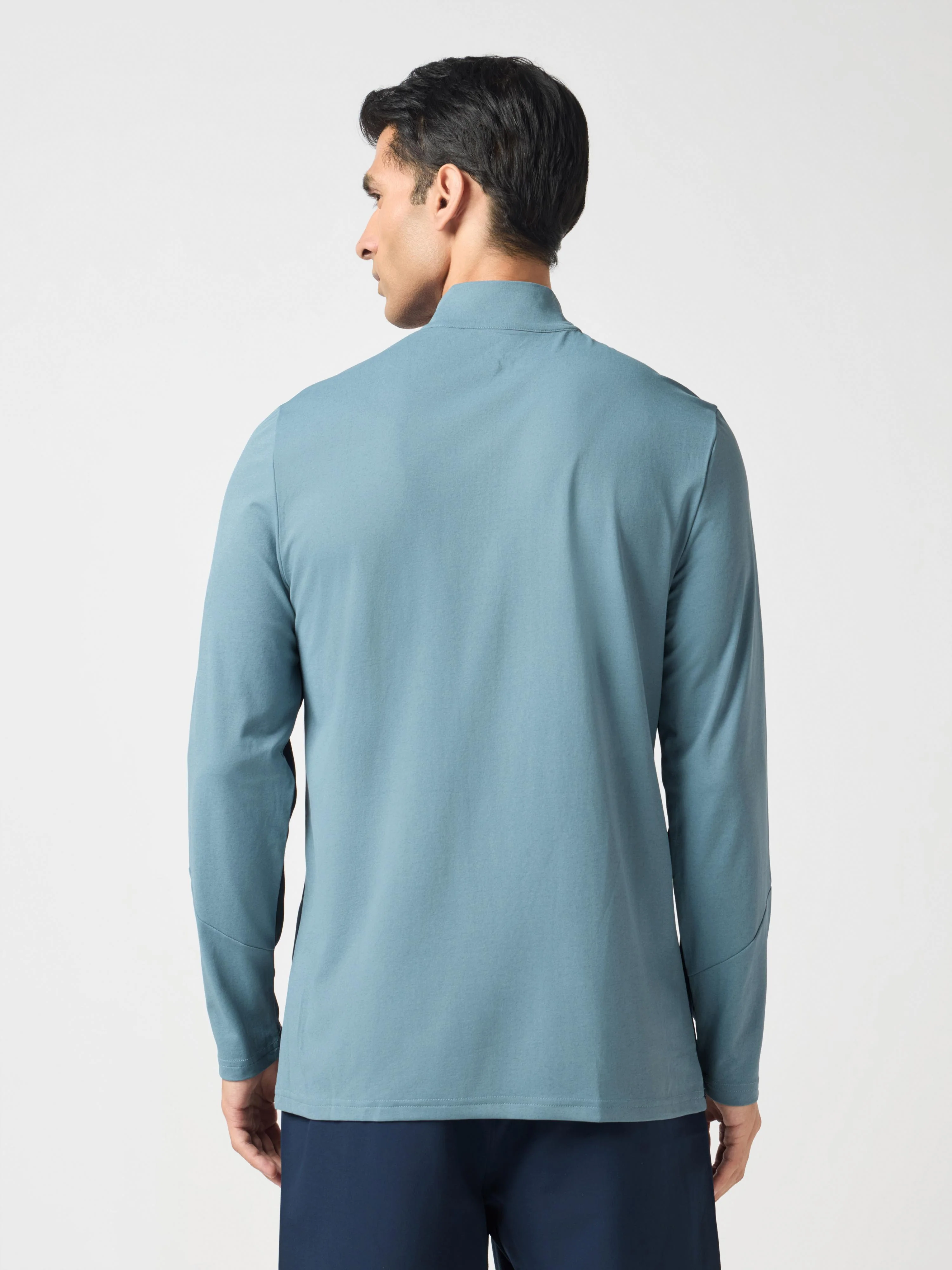 Men Solid Slim Fit Crew Neck T-shirt with ELASTO PLUS - Image 3