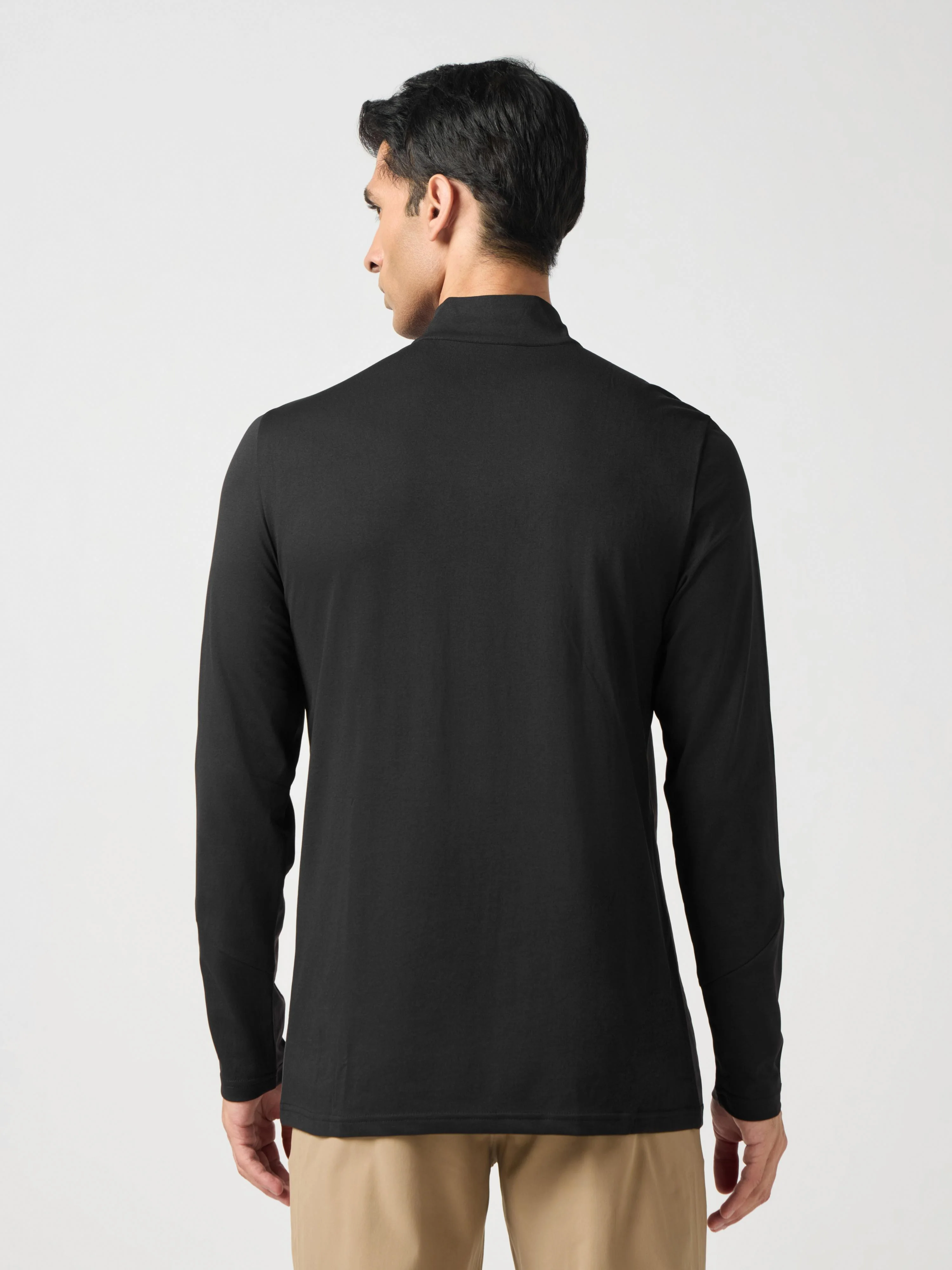 Men Solid Slim Fit Crew Neck T-shirt with ELASTO PLUS - Image 3