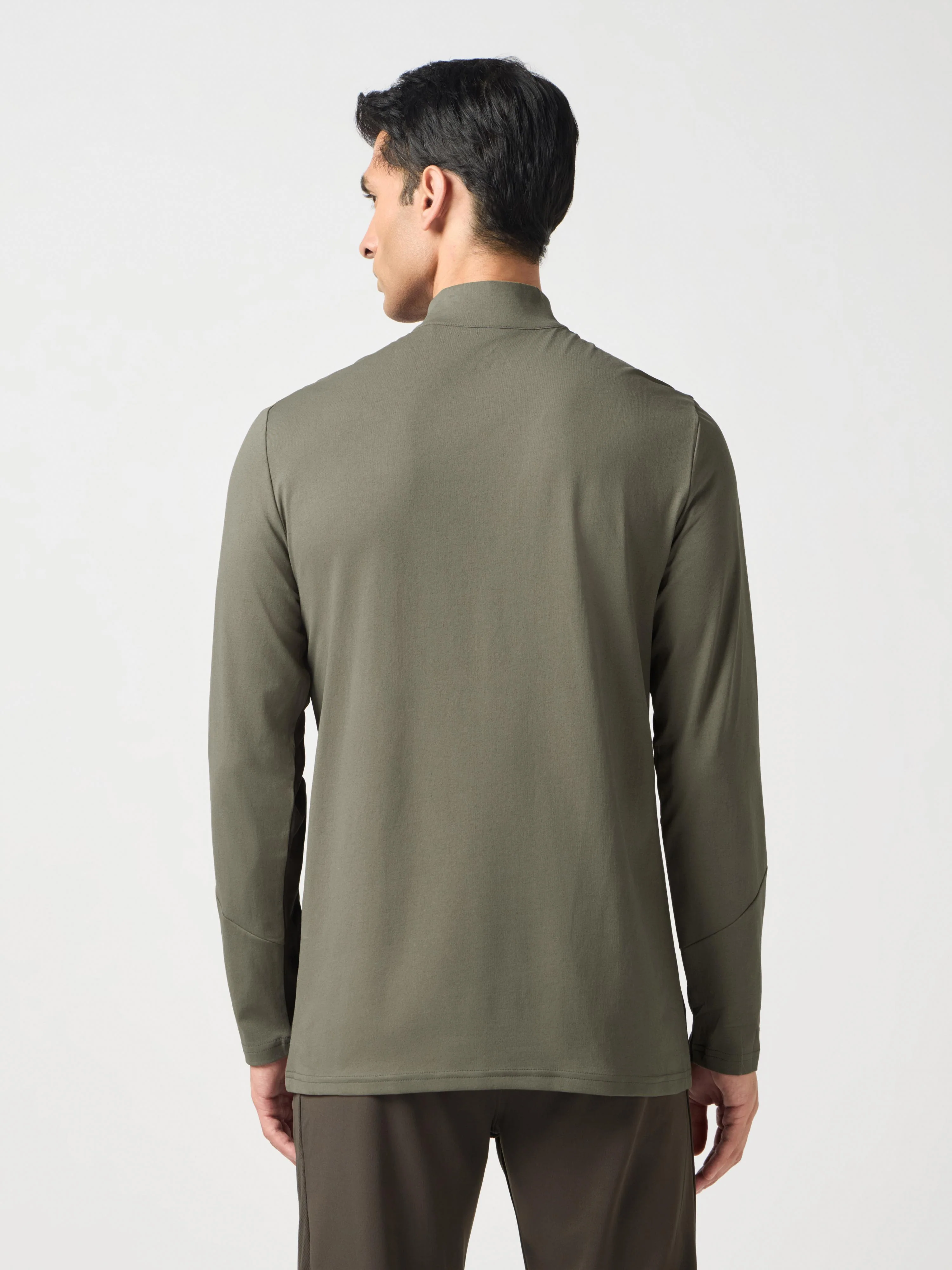 Men Solid Slim Fit Crew Neck T-shirt with ELASTO PLUS - Image 3