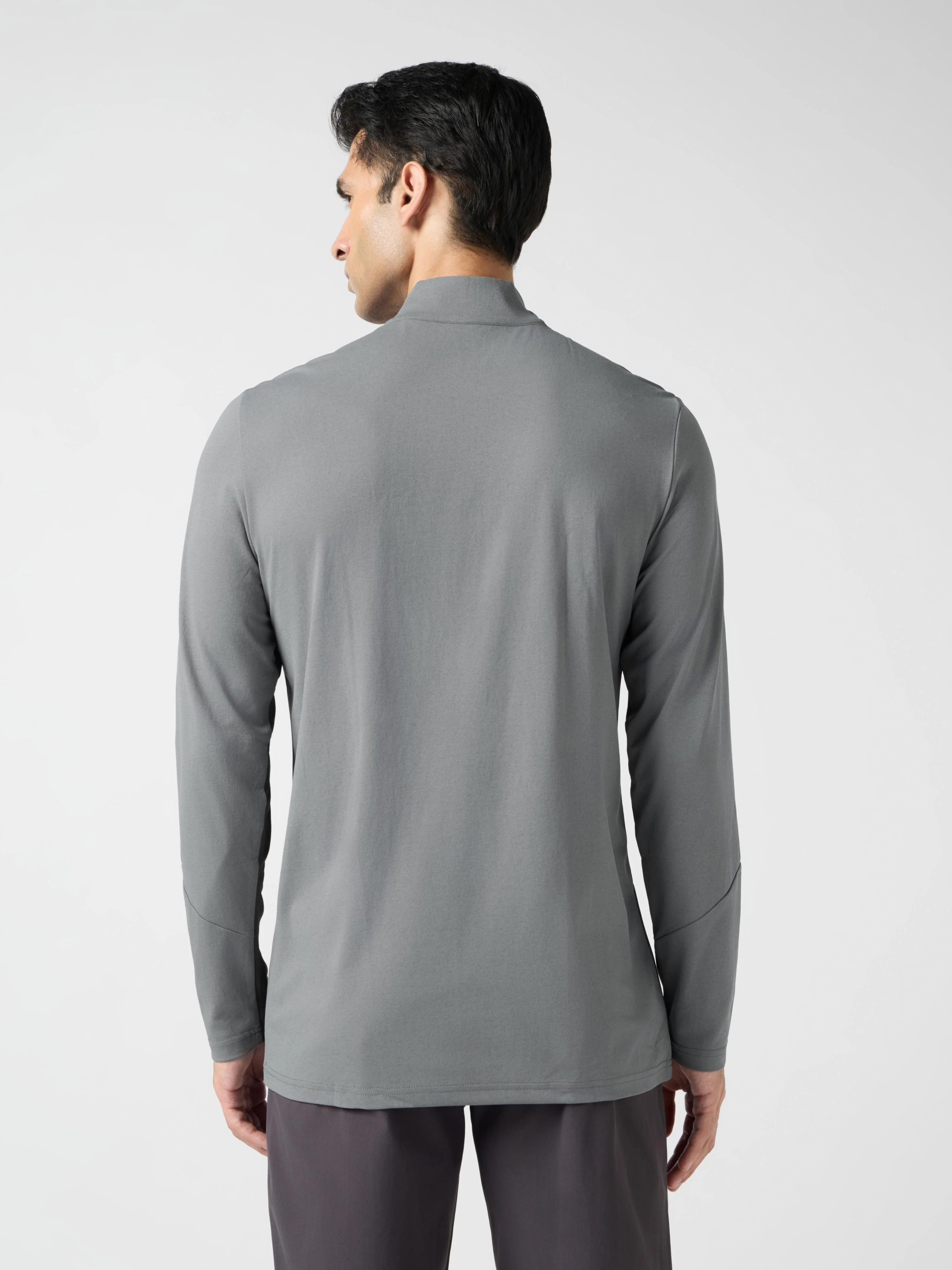 Men Solid Slim Fit Crew Neck T-shirt with ELASTO PLUS - Image 2