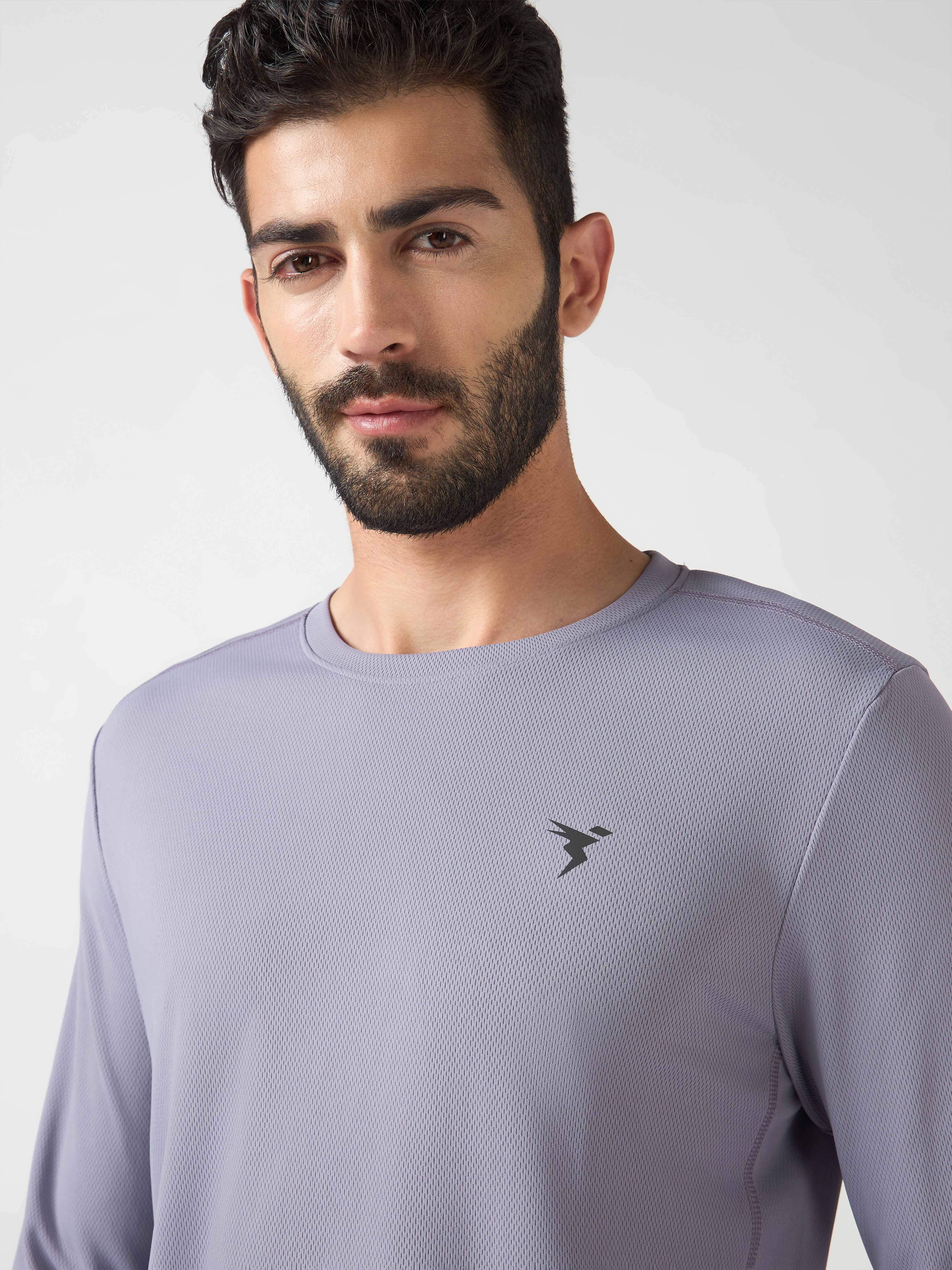 Men Solid Slim Fit Crew Neck T-shirt with TECHNO COOL+ - Image 5