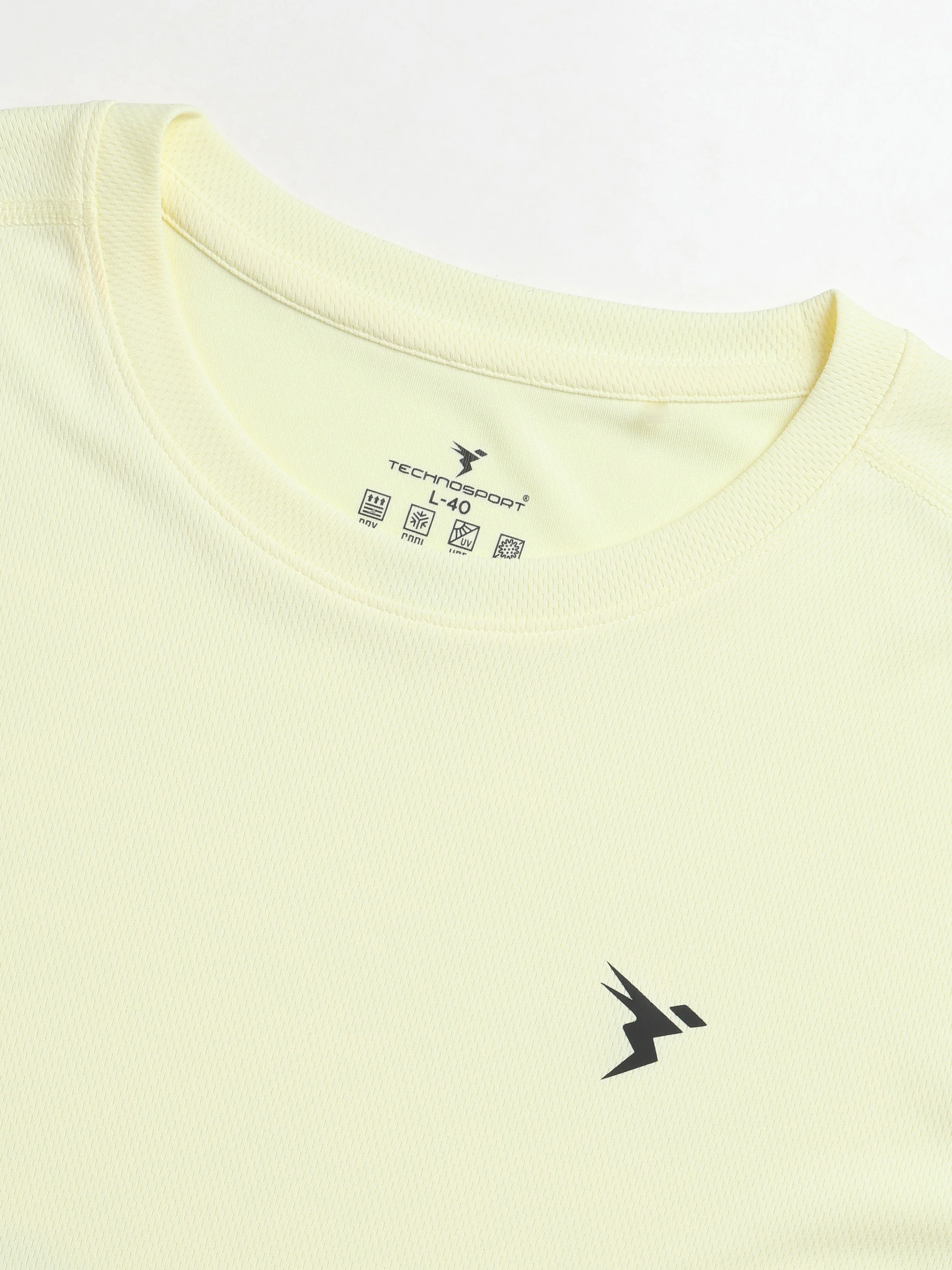 Men Solid Slim Fit Crew Neck T-shirt with TECHNO COOL+ - Image 7