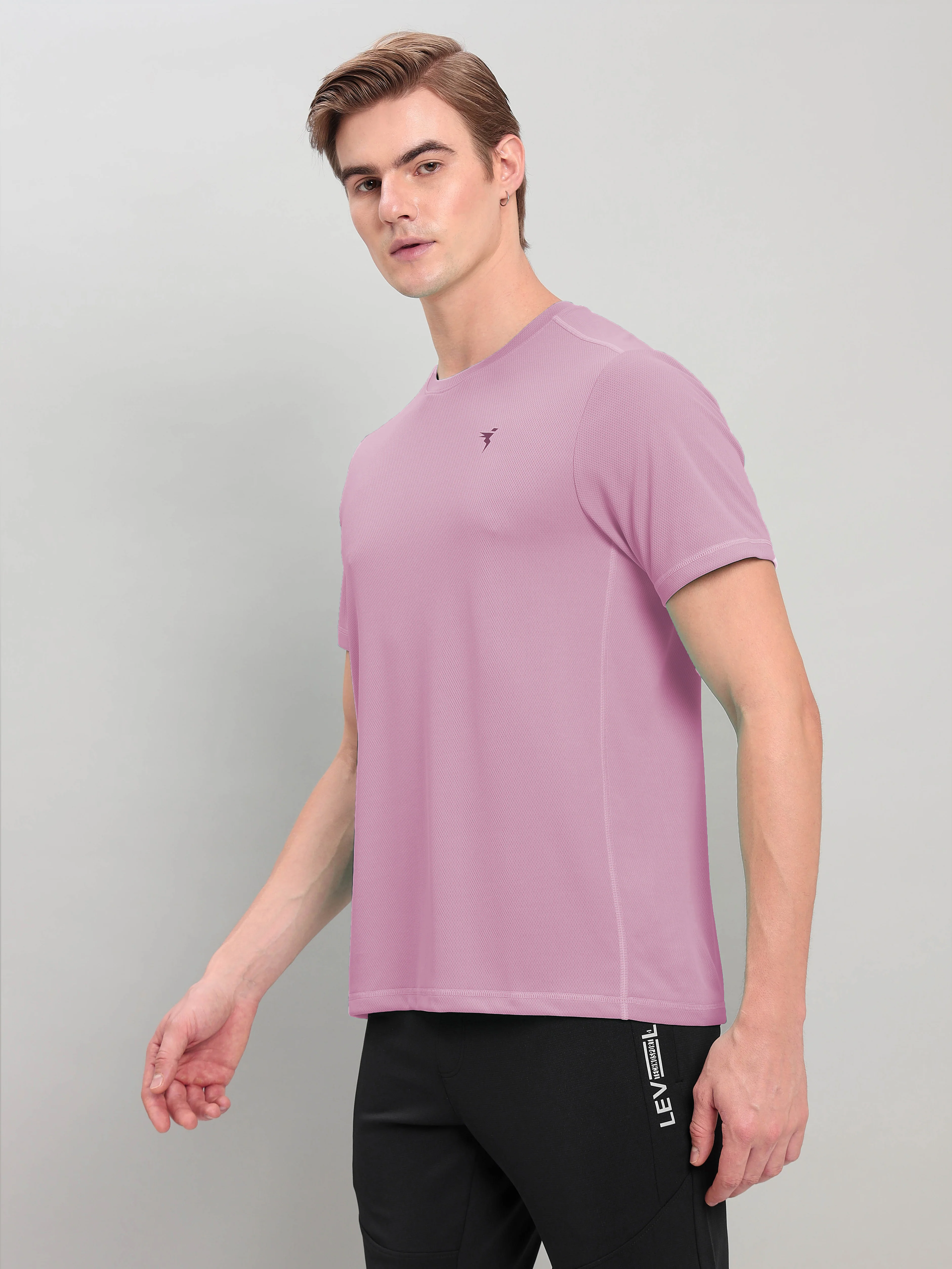 Men Solid Slim Fit Crew Neck T-shirt with TECHNO COOL+ - Image 4