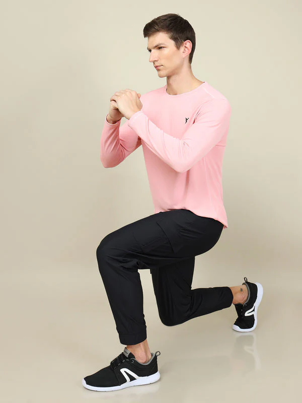 Men Solid Slim Fit Crew Neck T-shirt with TECHNO COOL+ - Image 4