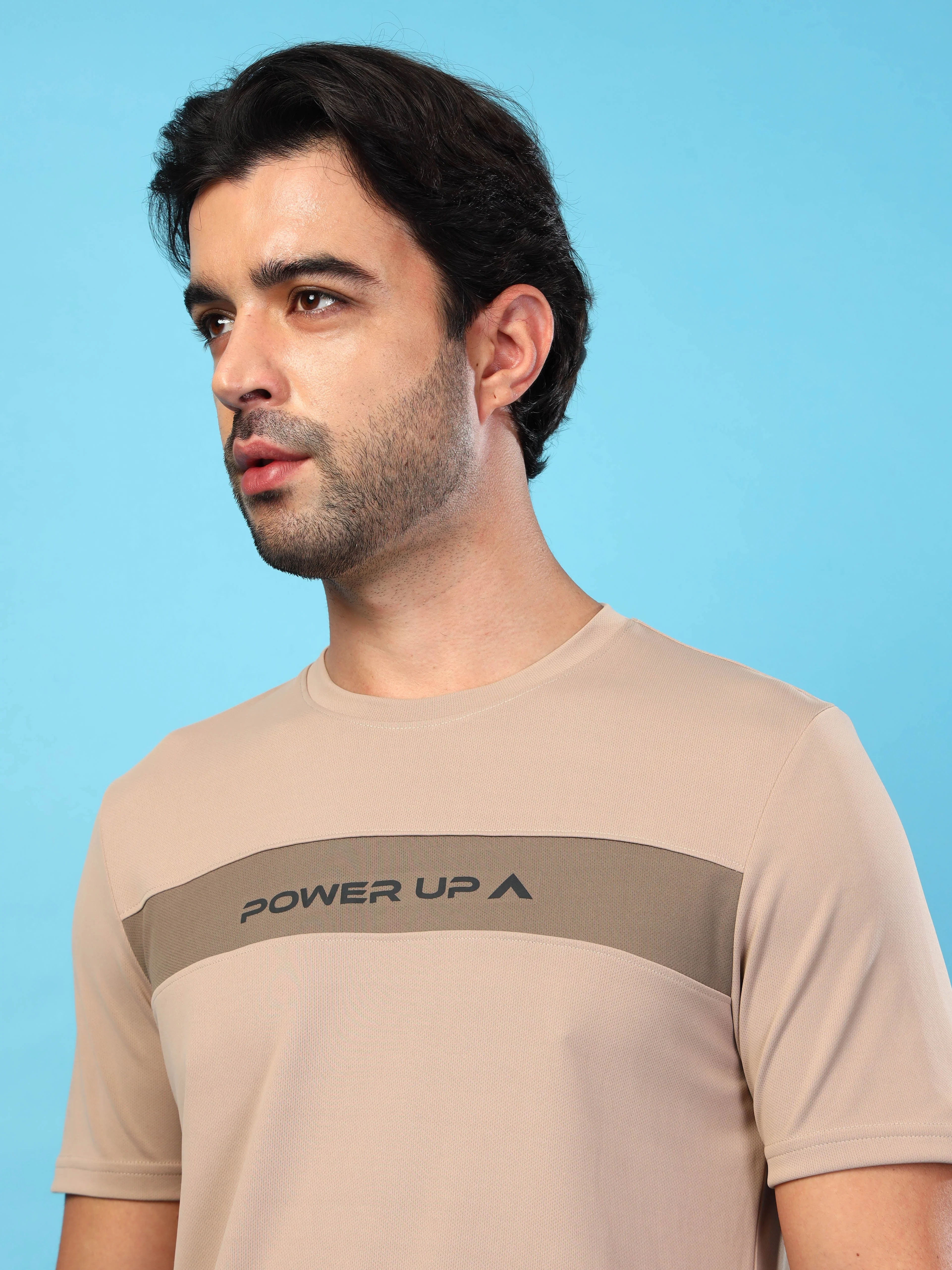 Men Solid Slim Fit Crew Neck T-shirt with TECHNO COOL+ - Image 7