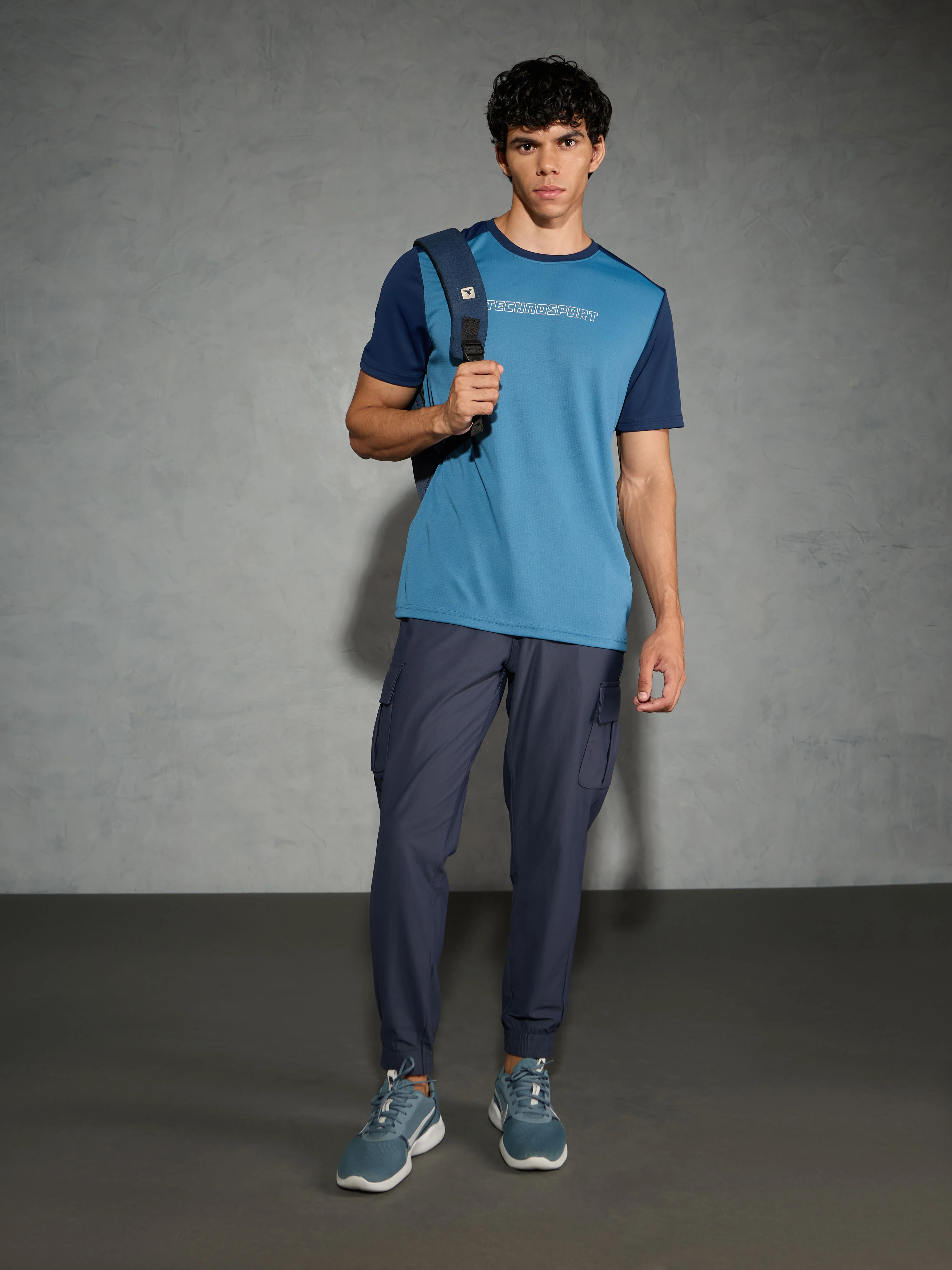 Men Colorblock Slim Fit Crew Neck T-shirt with TECHNO COOL+ - Image 5