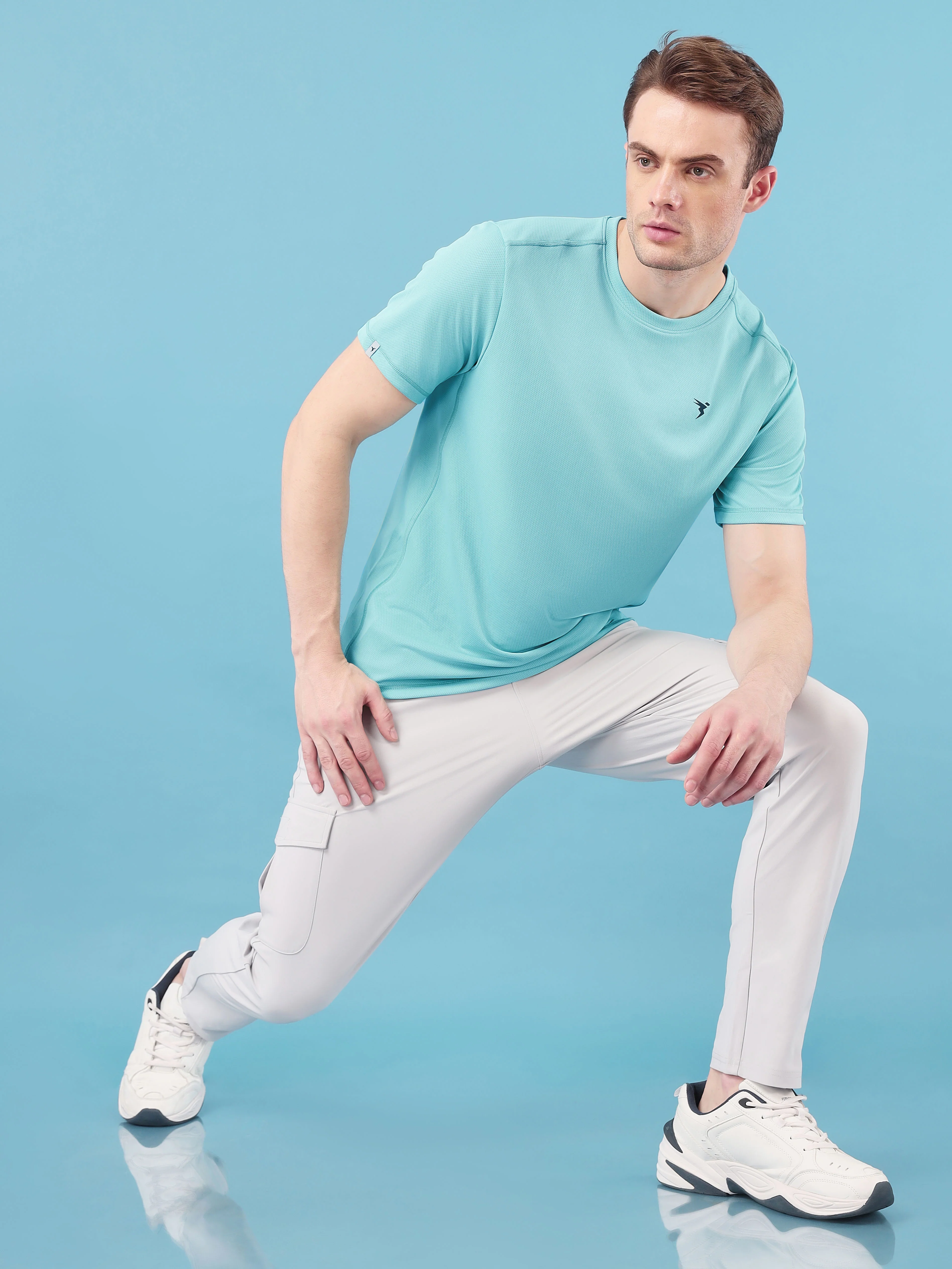 Men Solid Slim Fit Crew Neck T-shirt with TECHNO COOL+ (Pack of 2) - Image 2