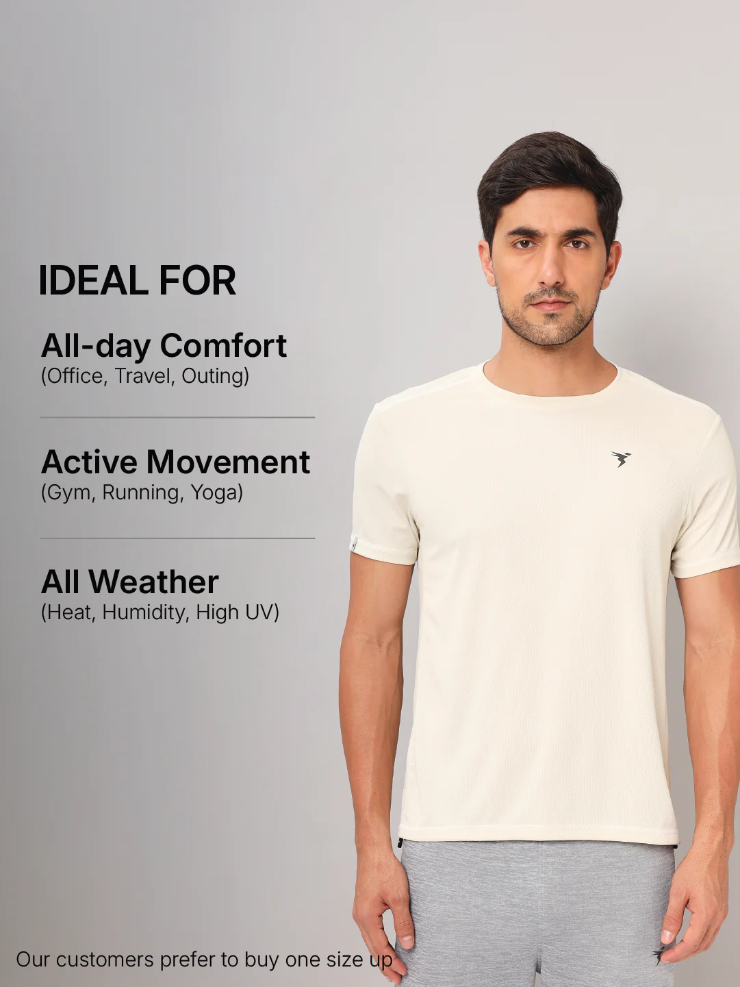 Men Solid Slim Fit Crew Neck T-shirt with TECHNO COOL+ (Pack of 2) - Image 2