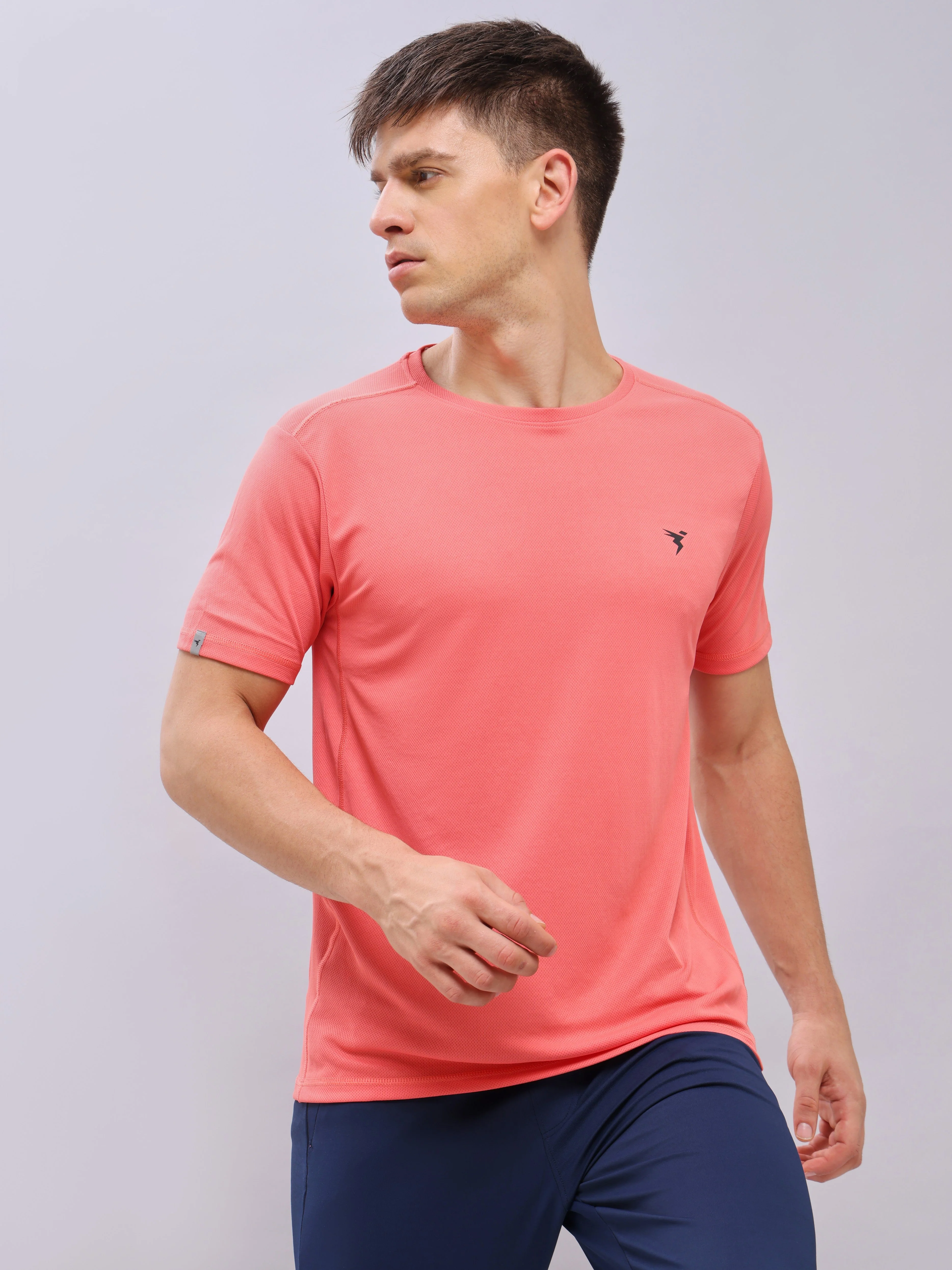 Men Solid Slim Fit Crew Neck T-shirt with TECHNO COOL+ (pack of 2) - Image 2