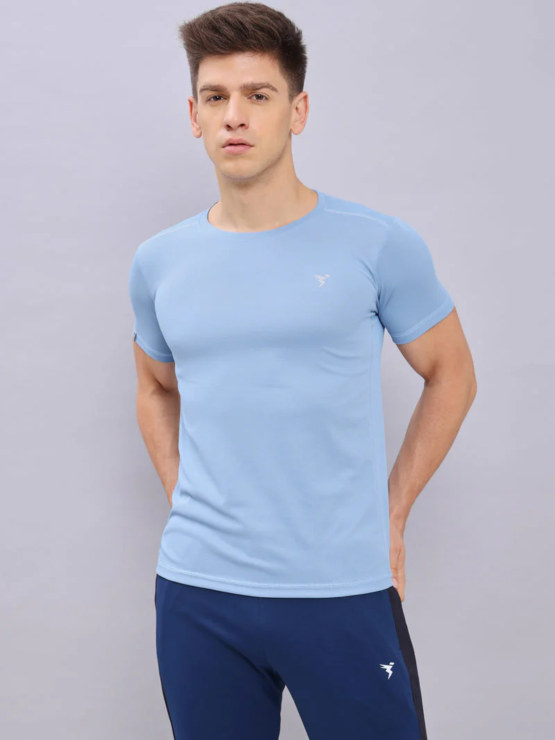 Men Solid Slim Fit Crew Neck T-shirt with TECHNO COOL+ (pack of 2) - Image 3