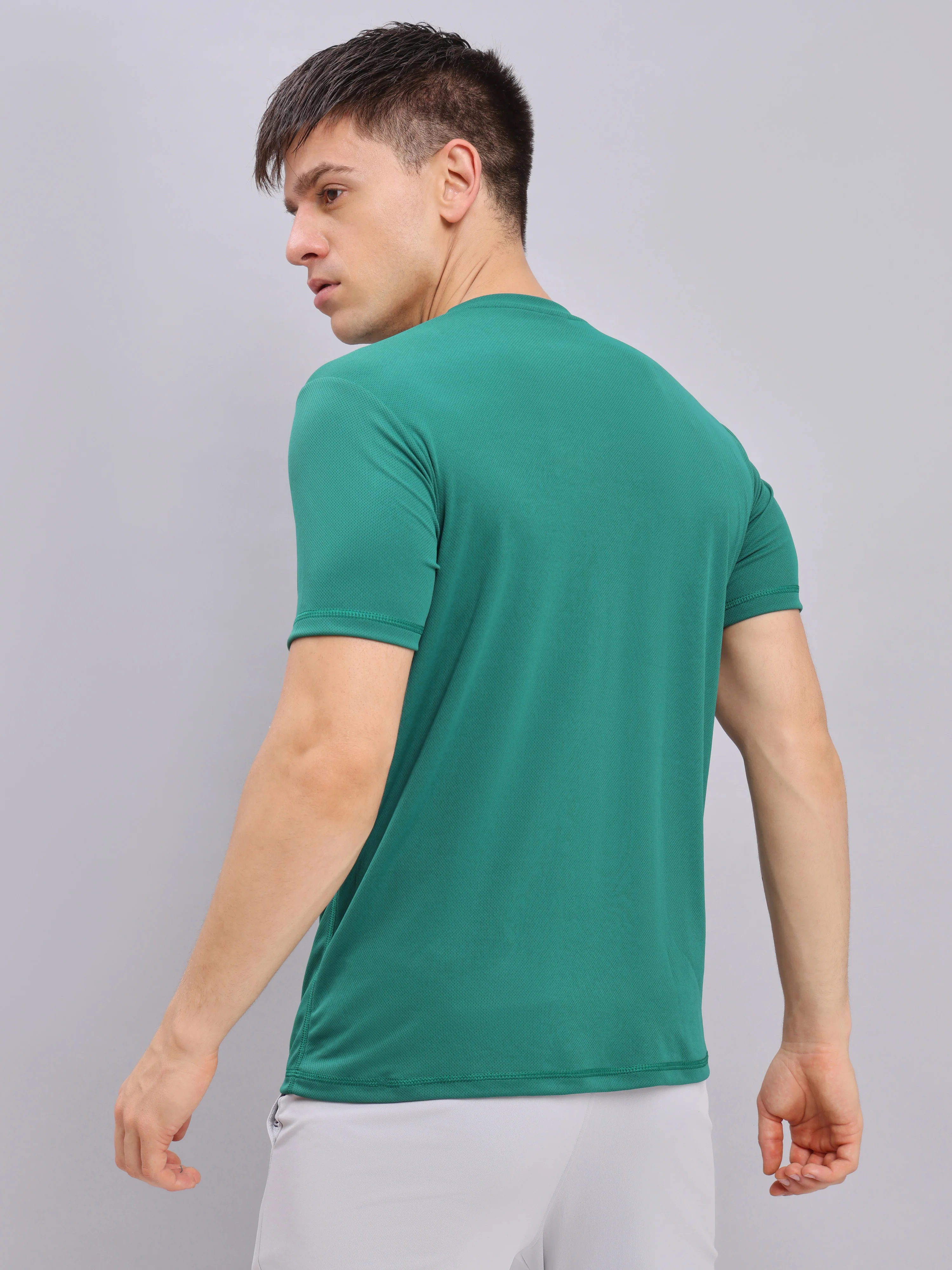 Men Solid Slim Fit Crew Neck T-shirt with TECHNO COOL+ (Pack of 2) - Image 3
