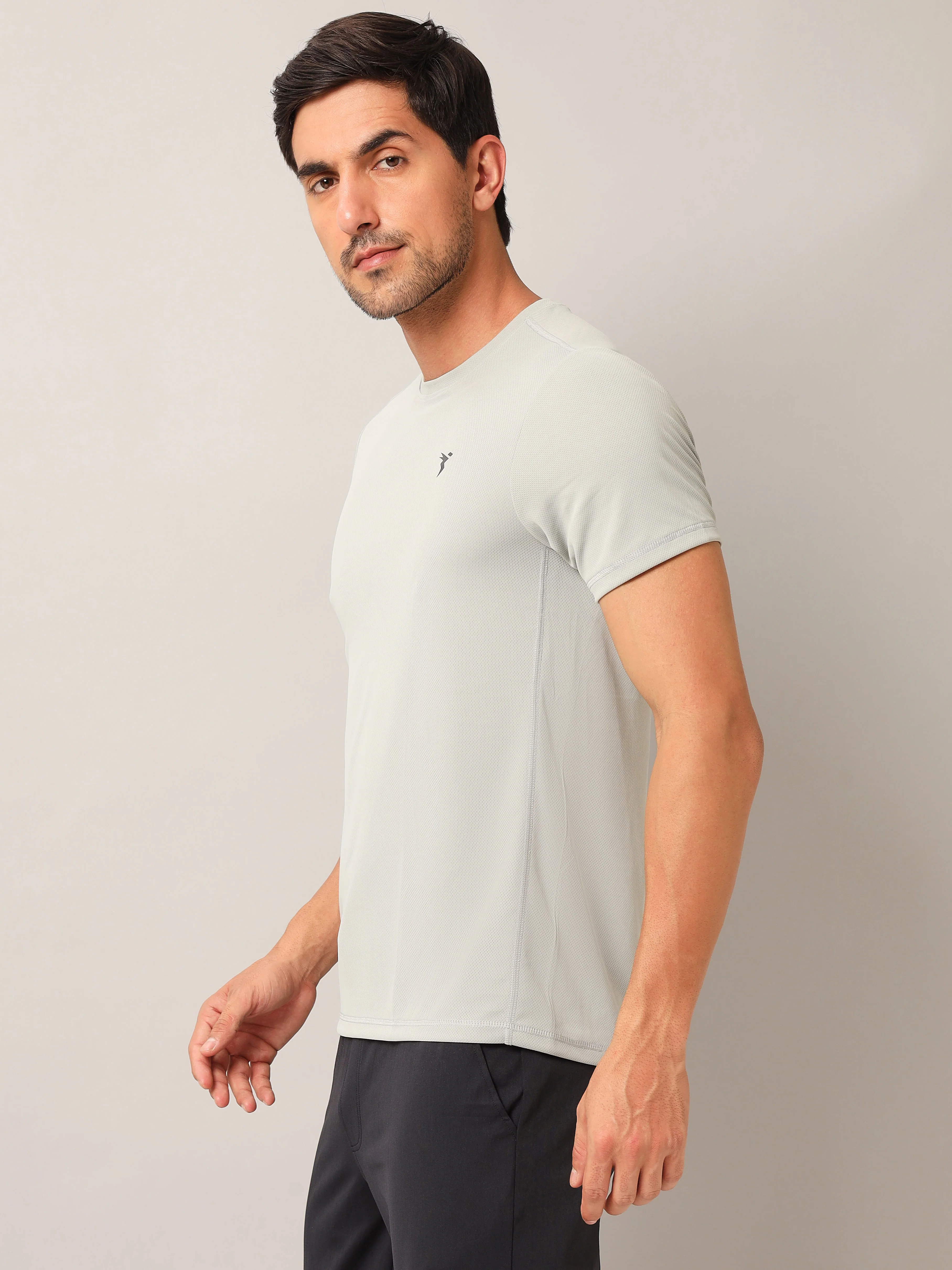 Men Solid Slim Fit Crew Neck T-shirt with TECHNO COOL+ (Pack of 3) - Image 6