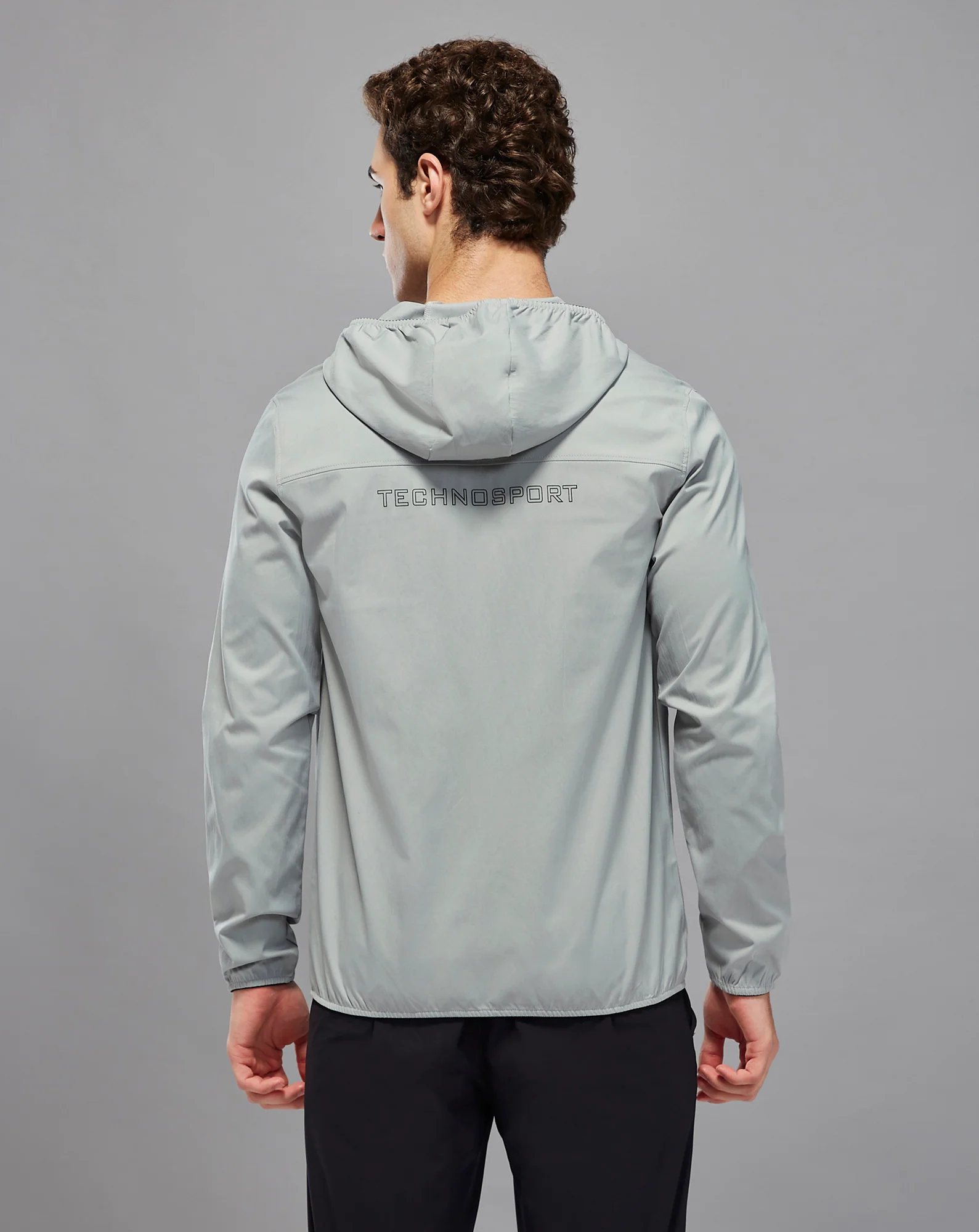 Men Solid Slim Fit Hooded Jacket with TS FLEXI - Image 3