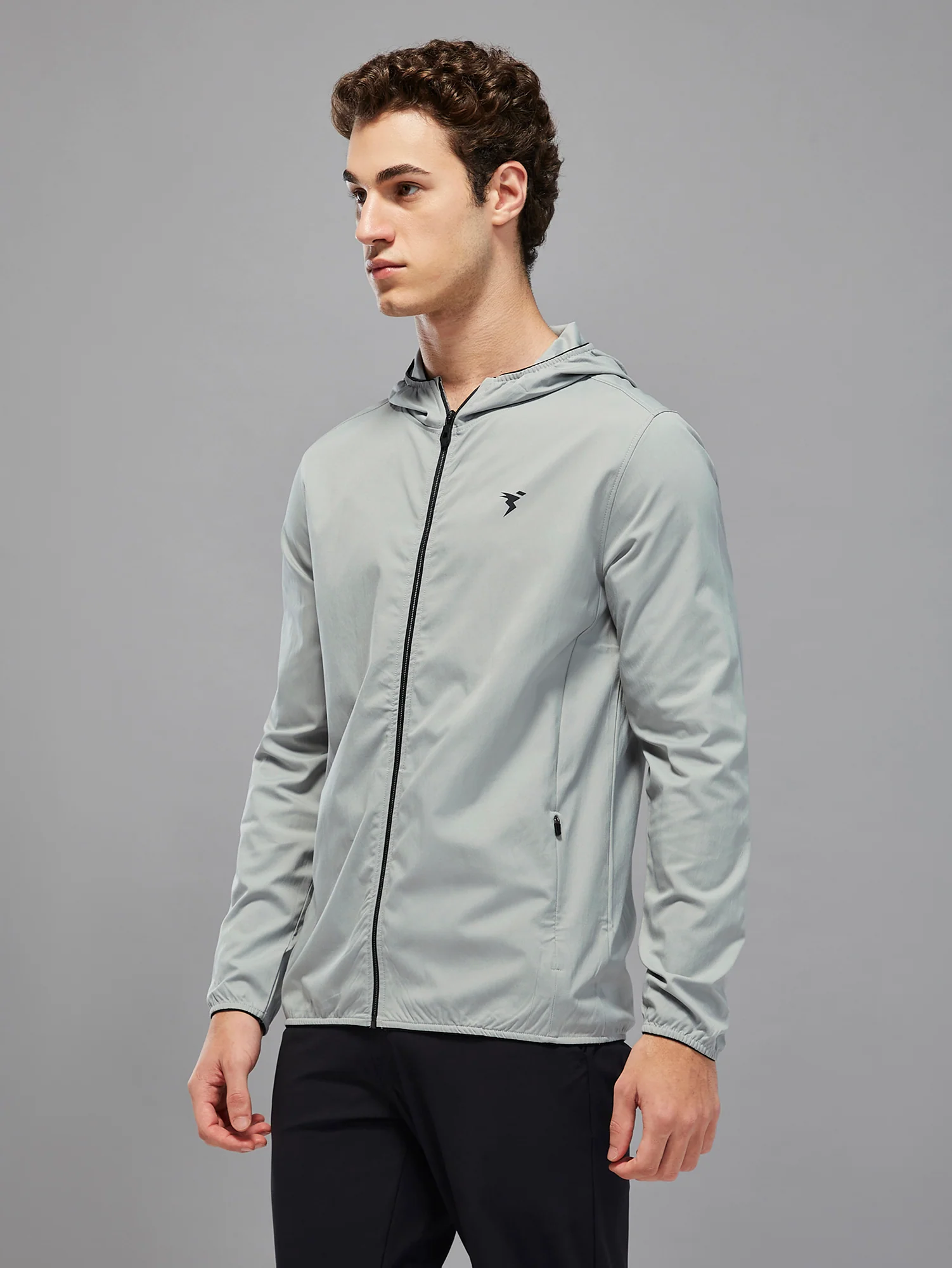Men Solid Slim Fit Hooded Jacket with TS FLEXI - Image 4