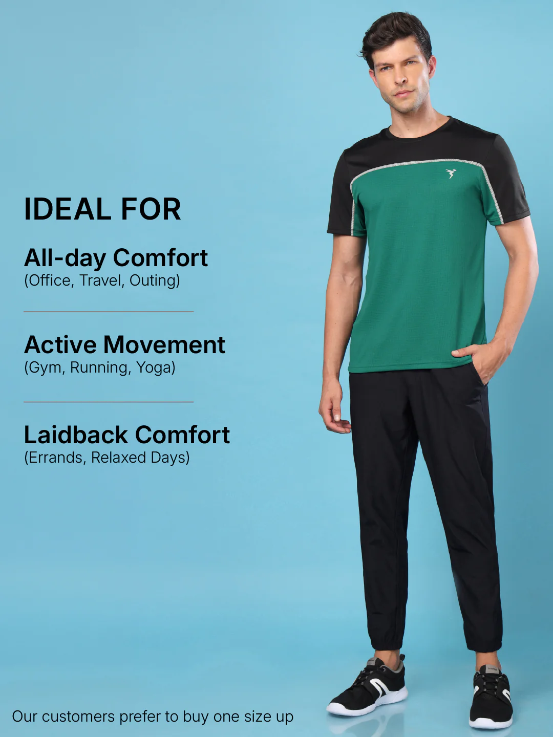 Men Solid Slim Fit Joggers with ELASTOPLUS - Image 5