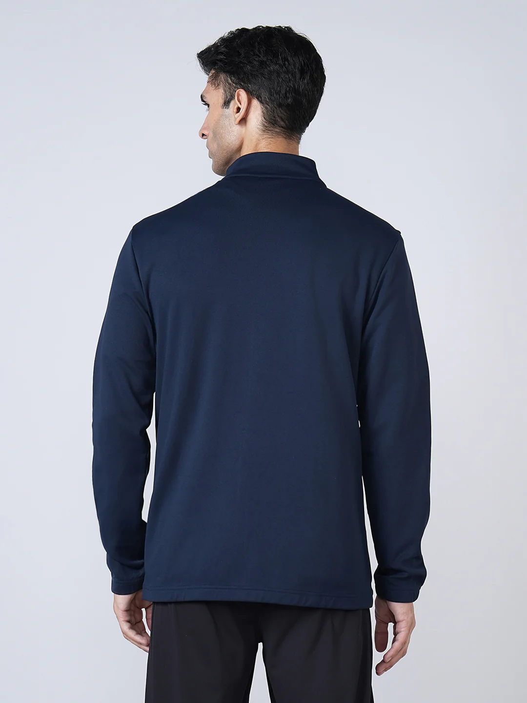 Men Solid Slim Fit Mock Neck Jacket with ELASTO PLUS - Image 2