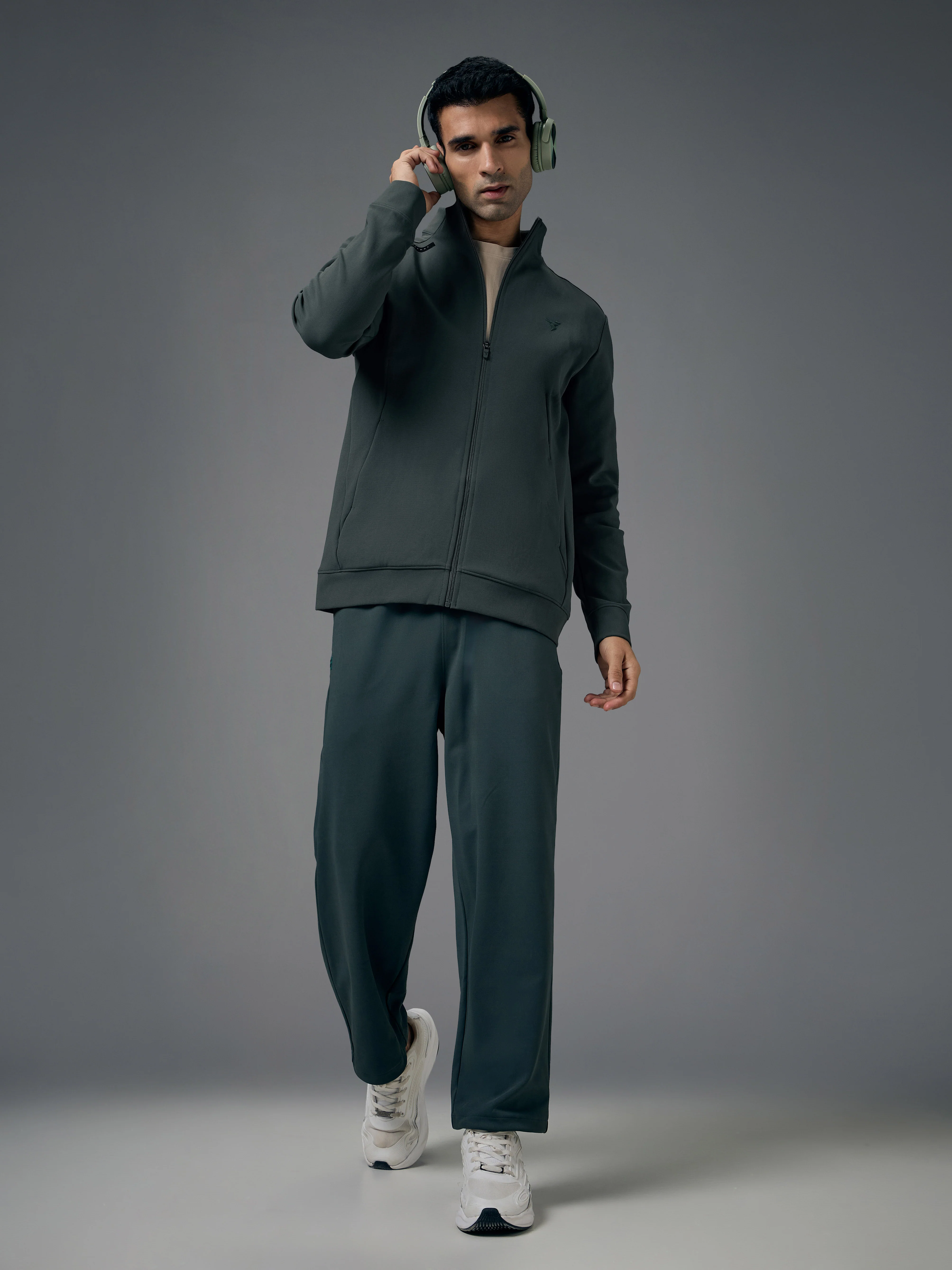 Men Solid Slim Fit Mock Neck Jacket with ELASTO PLUS - Image 5