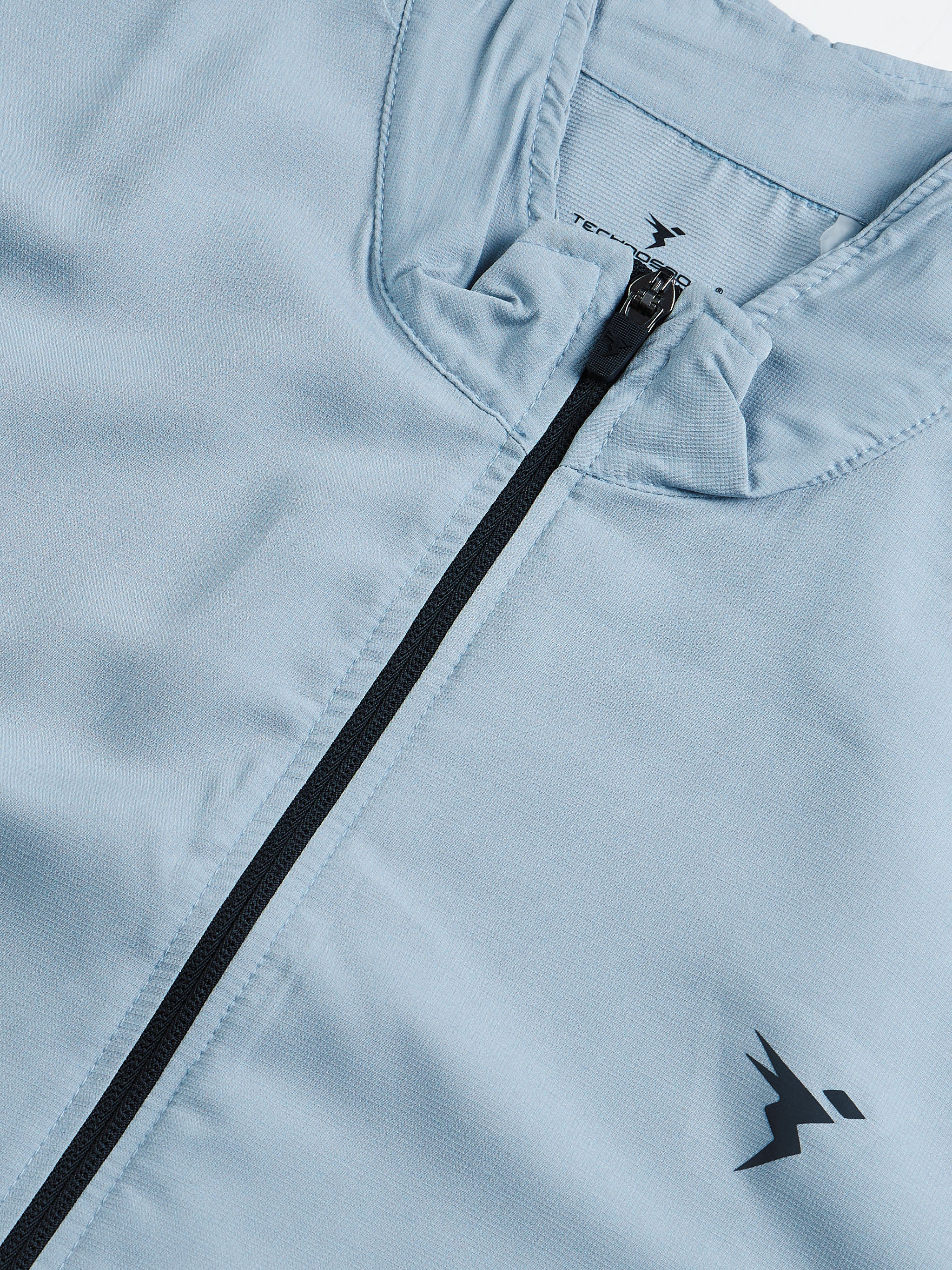 Men Solid Slim Fit Mock Neck Jacket with TECHNOLITE - Image 7