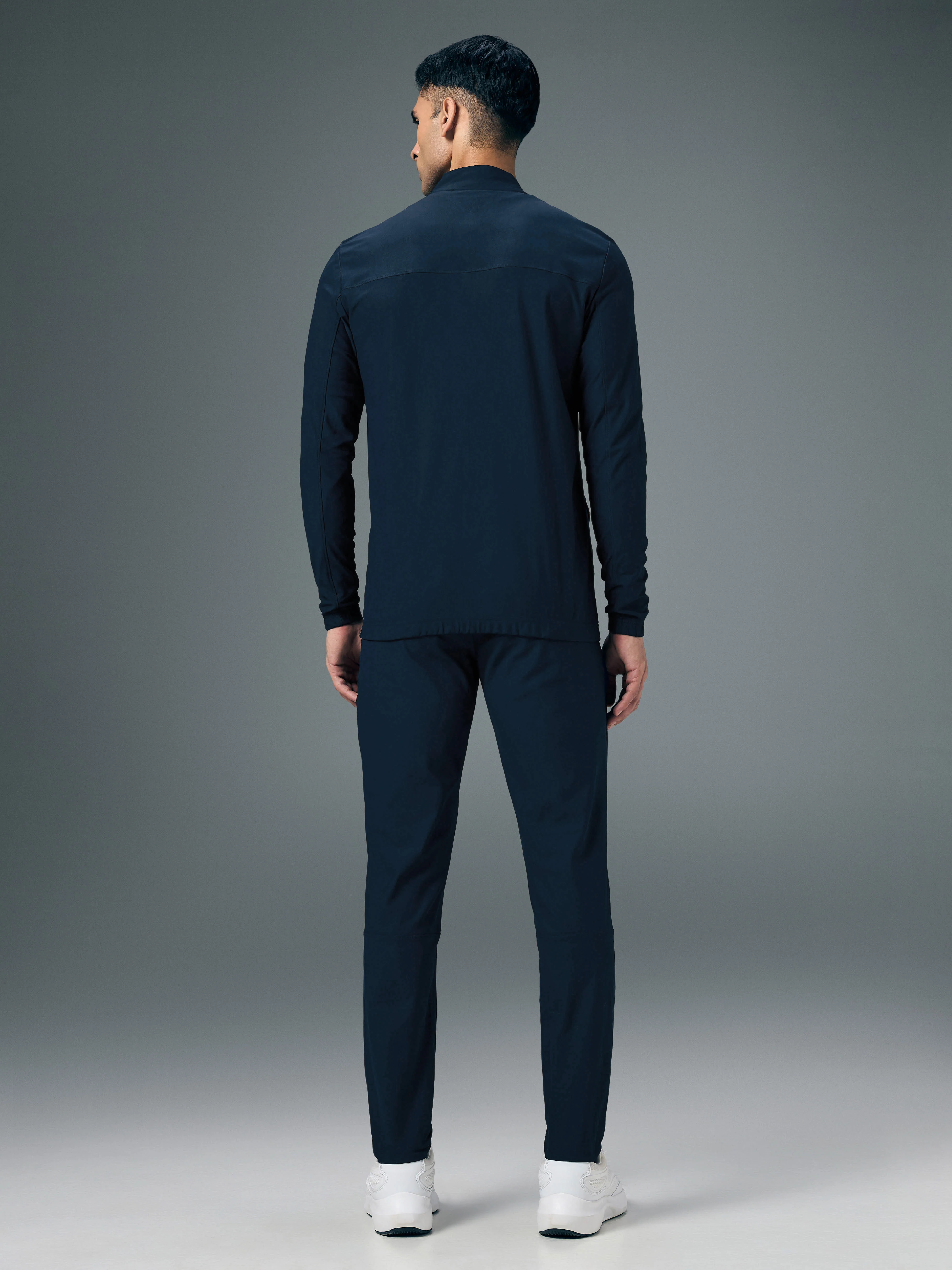 Men Solid Slim Fit Mock Tracksuits with DURACOOL+ - Image 3