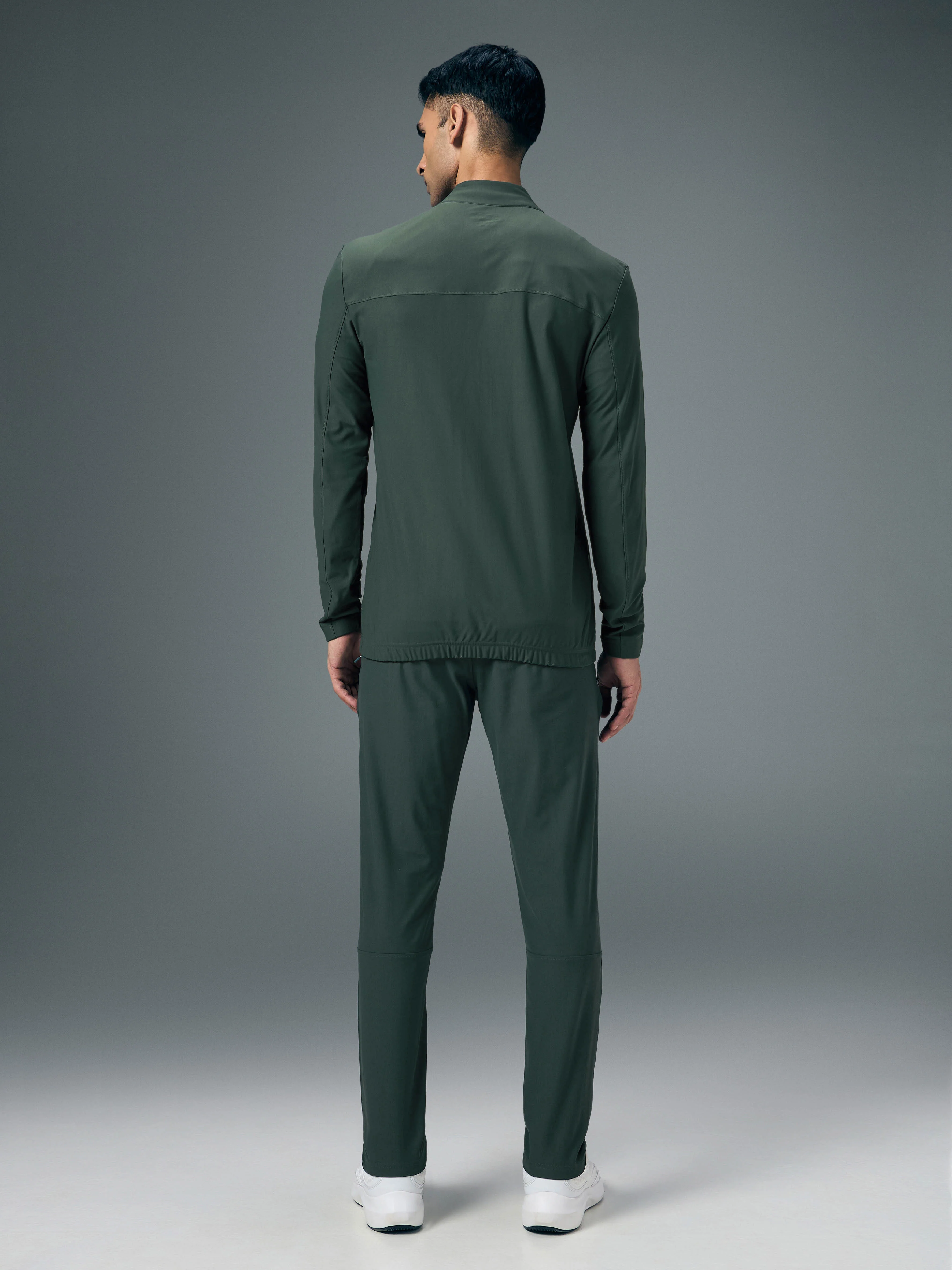 Men Solid Slim Fit Mock Tracksuits with DURACOOL+ - Image 3