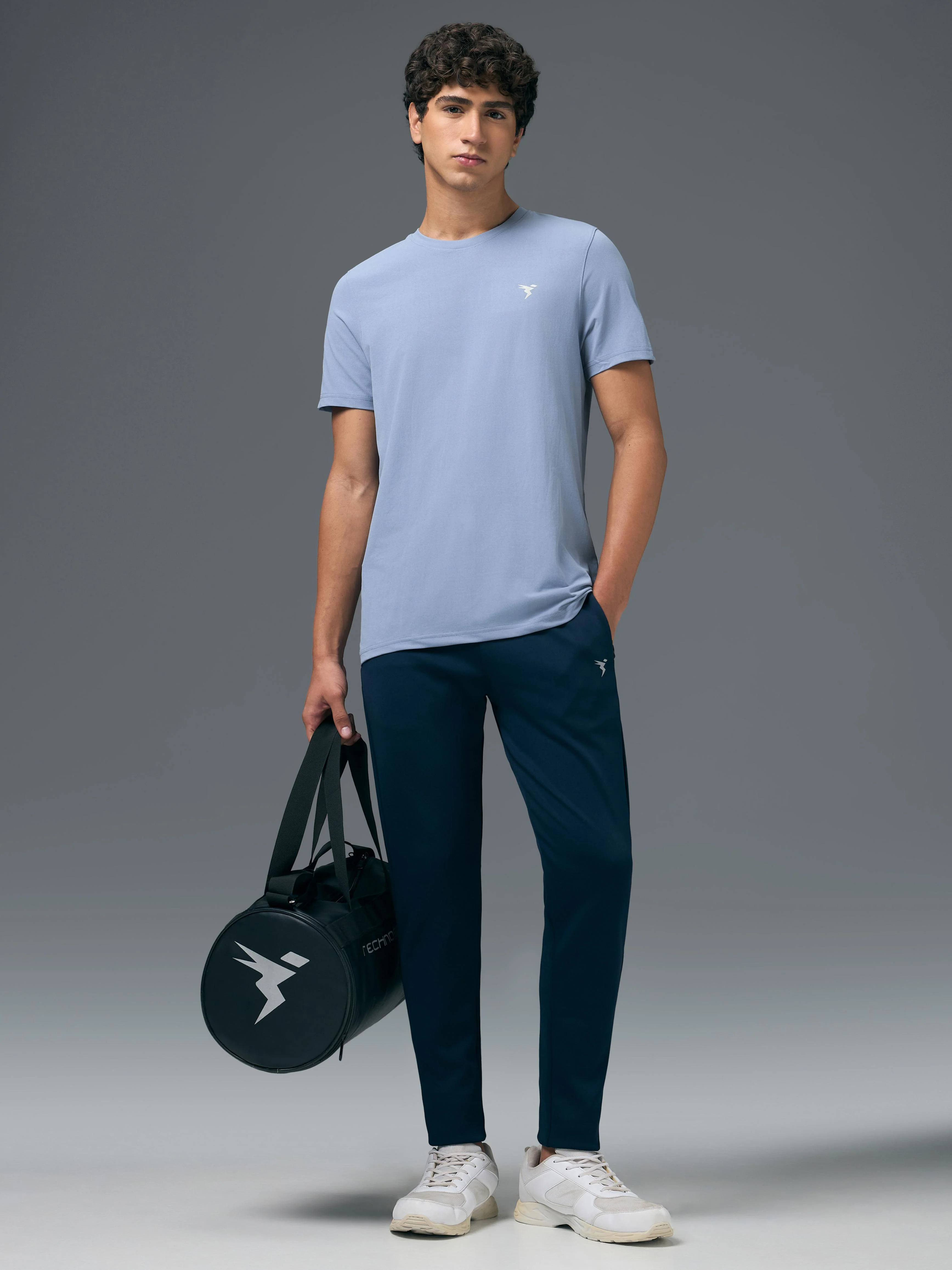Men Solid Slim Fit pack of 2 Crew Neck T-shirt with COTFLEX - Image 7