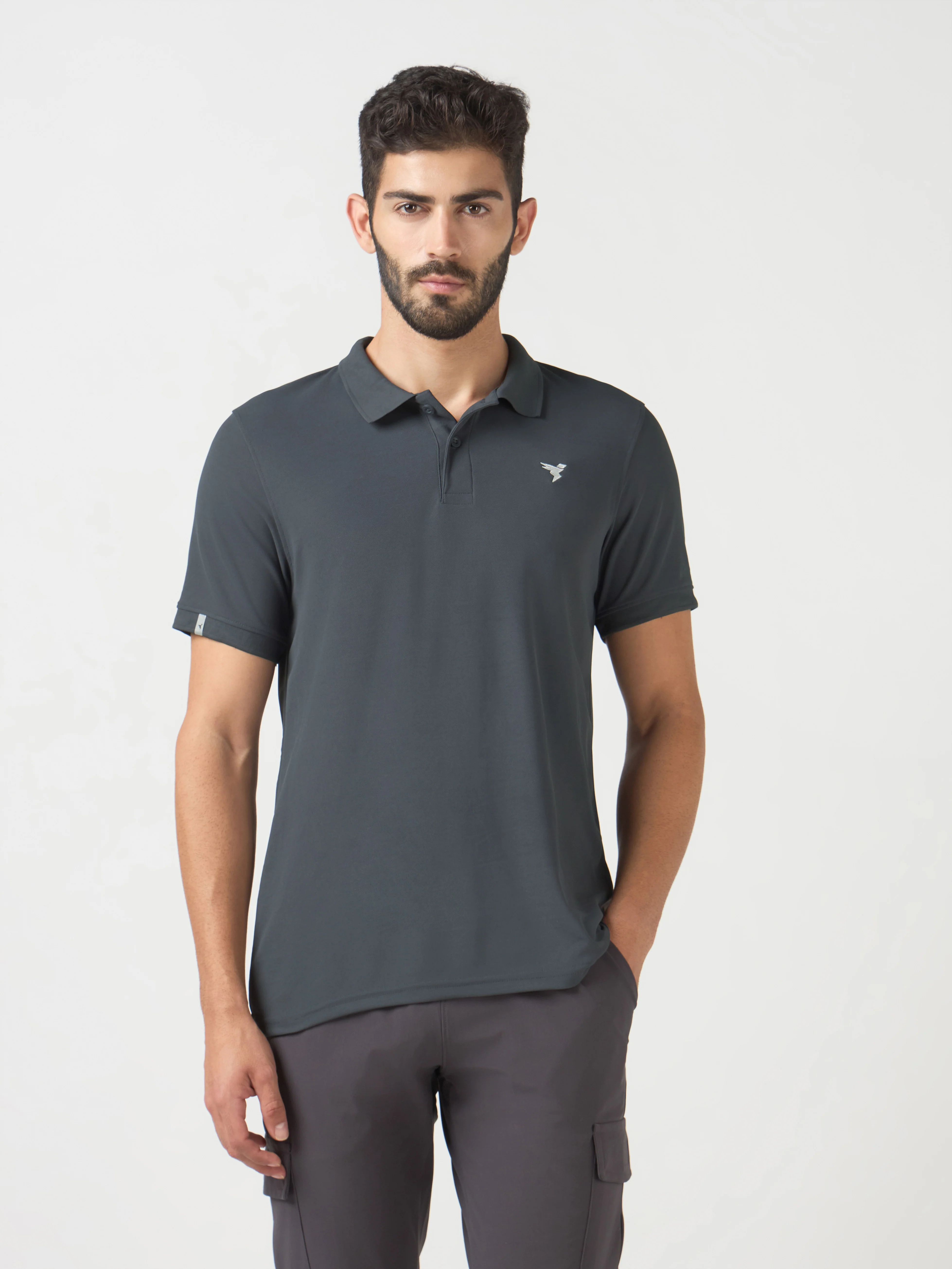 Men Solid Slim Fit Polo T-shirt pack of 2 with MATPIQ - Image 2