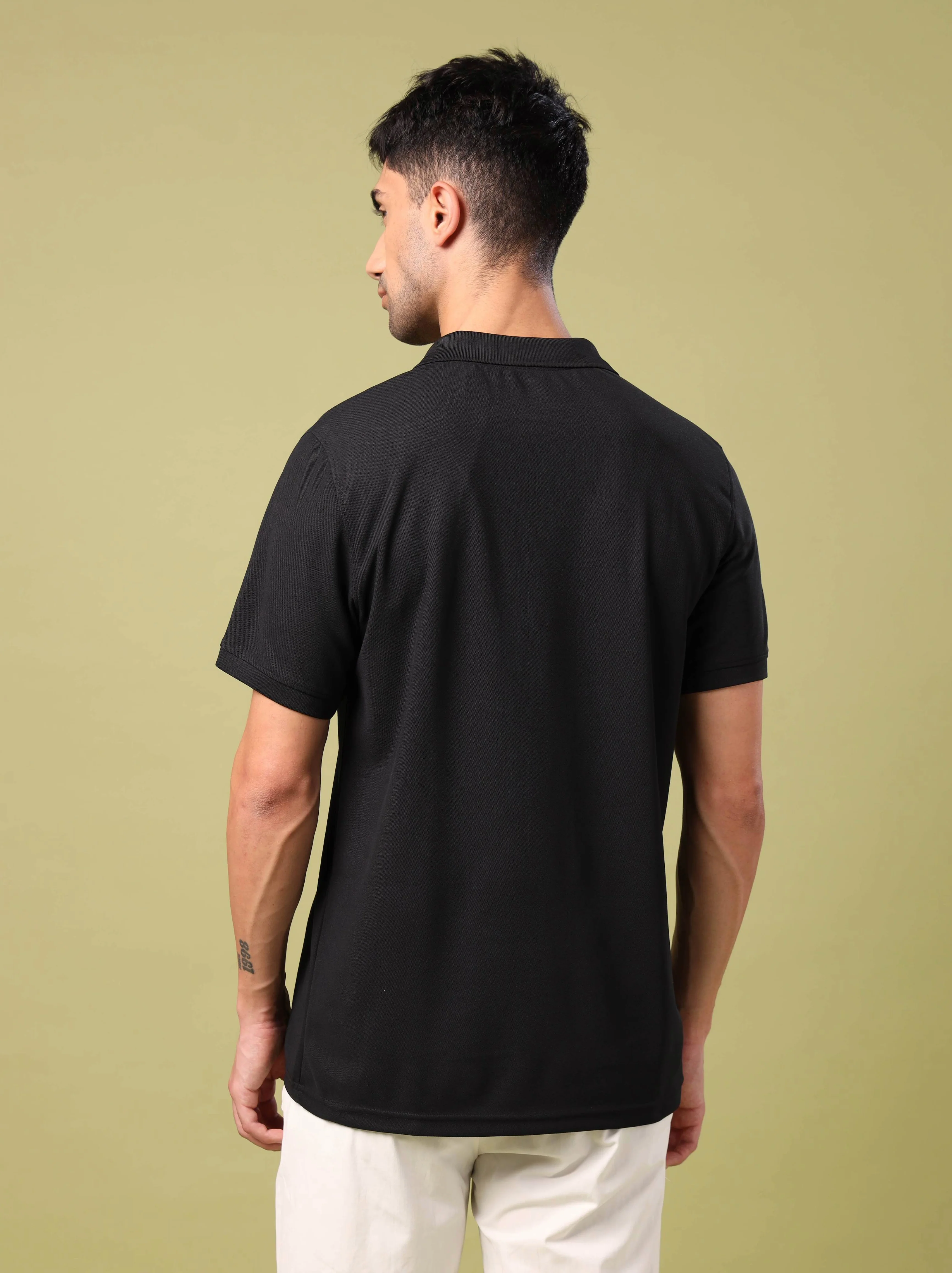 Men Solid Slim Fit Polo T-shirt pack of 3 with MATPIQ - Image 3