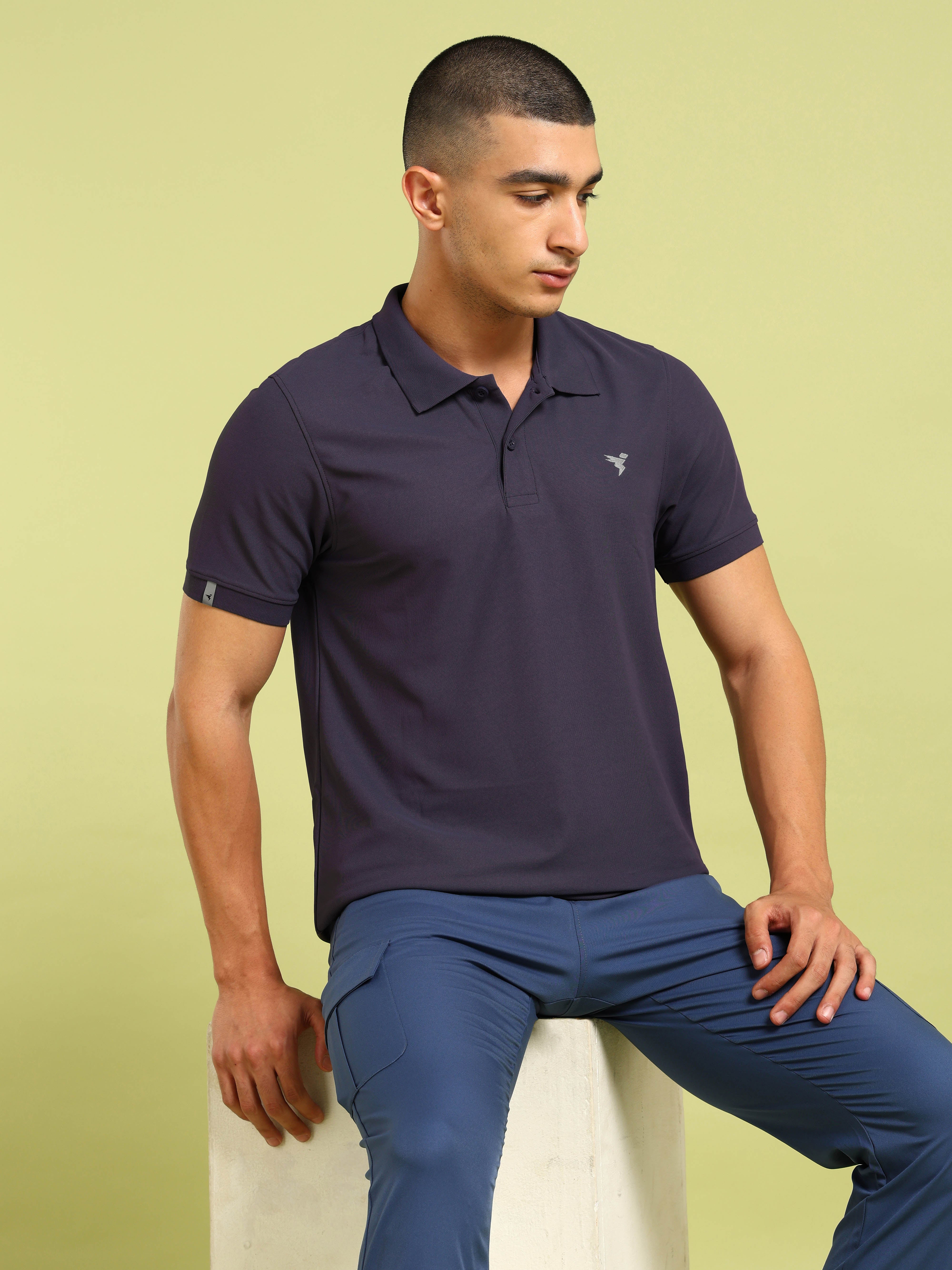 Men Solid Slim Fit Polo T-shirt pack of 3 with MATPIQ - Image 5