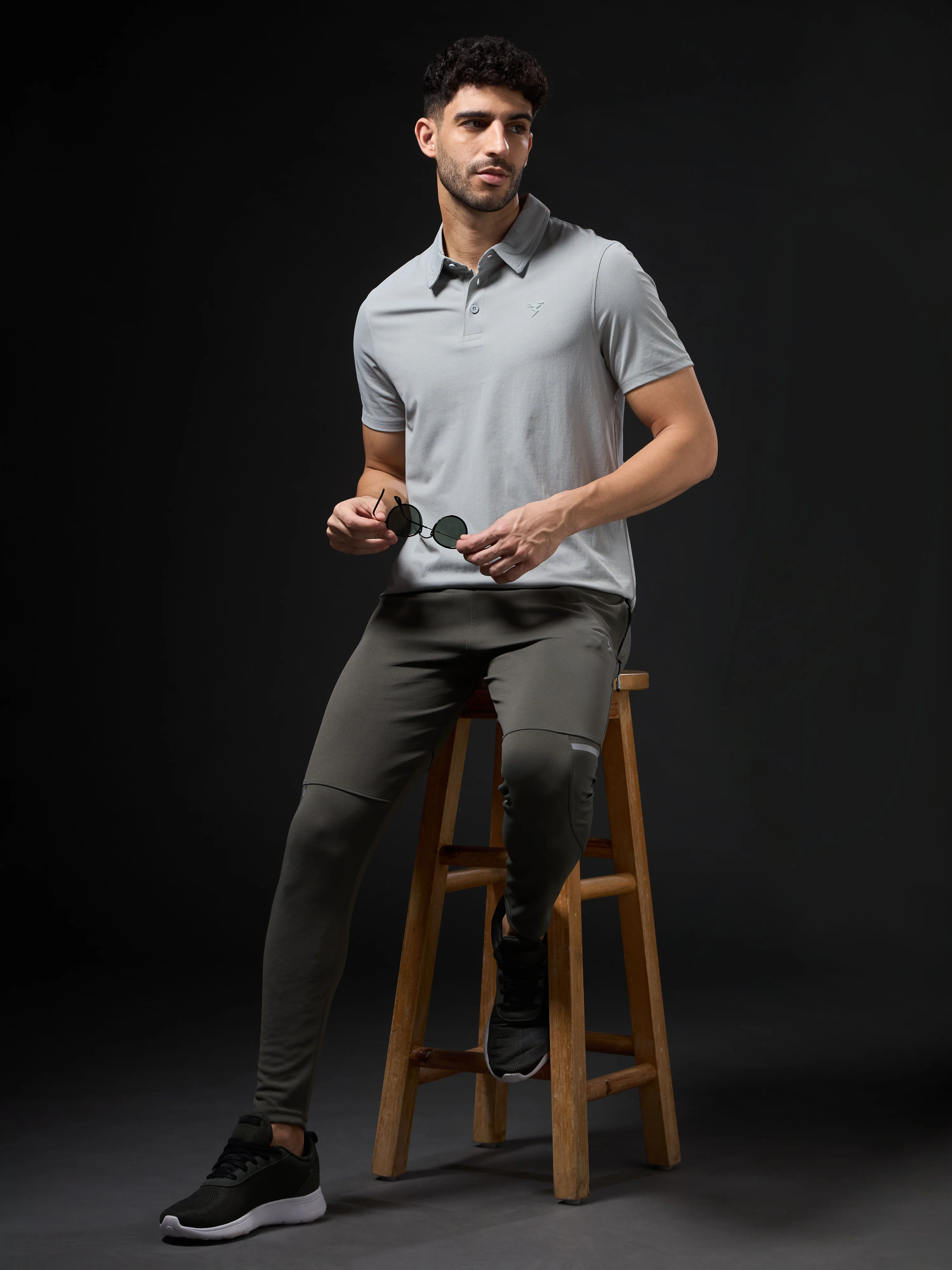 Men Solid Slim Fit Polo T-shirt with COTFLEX - Image 5