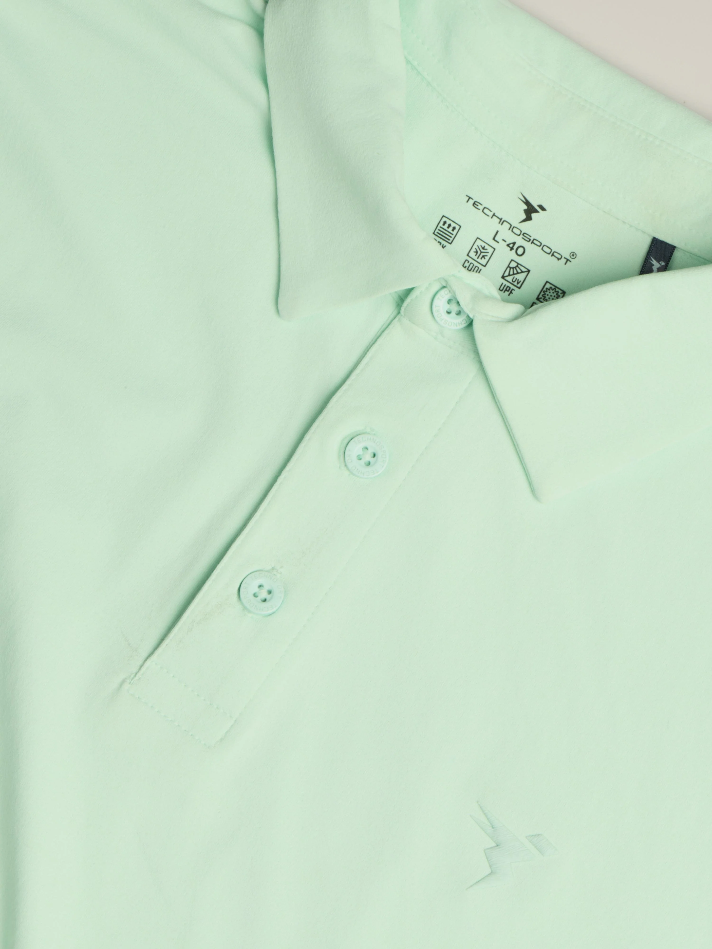 Men Solid Slim Fit Polo T-shirt with COTFLEX - Image 7