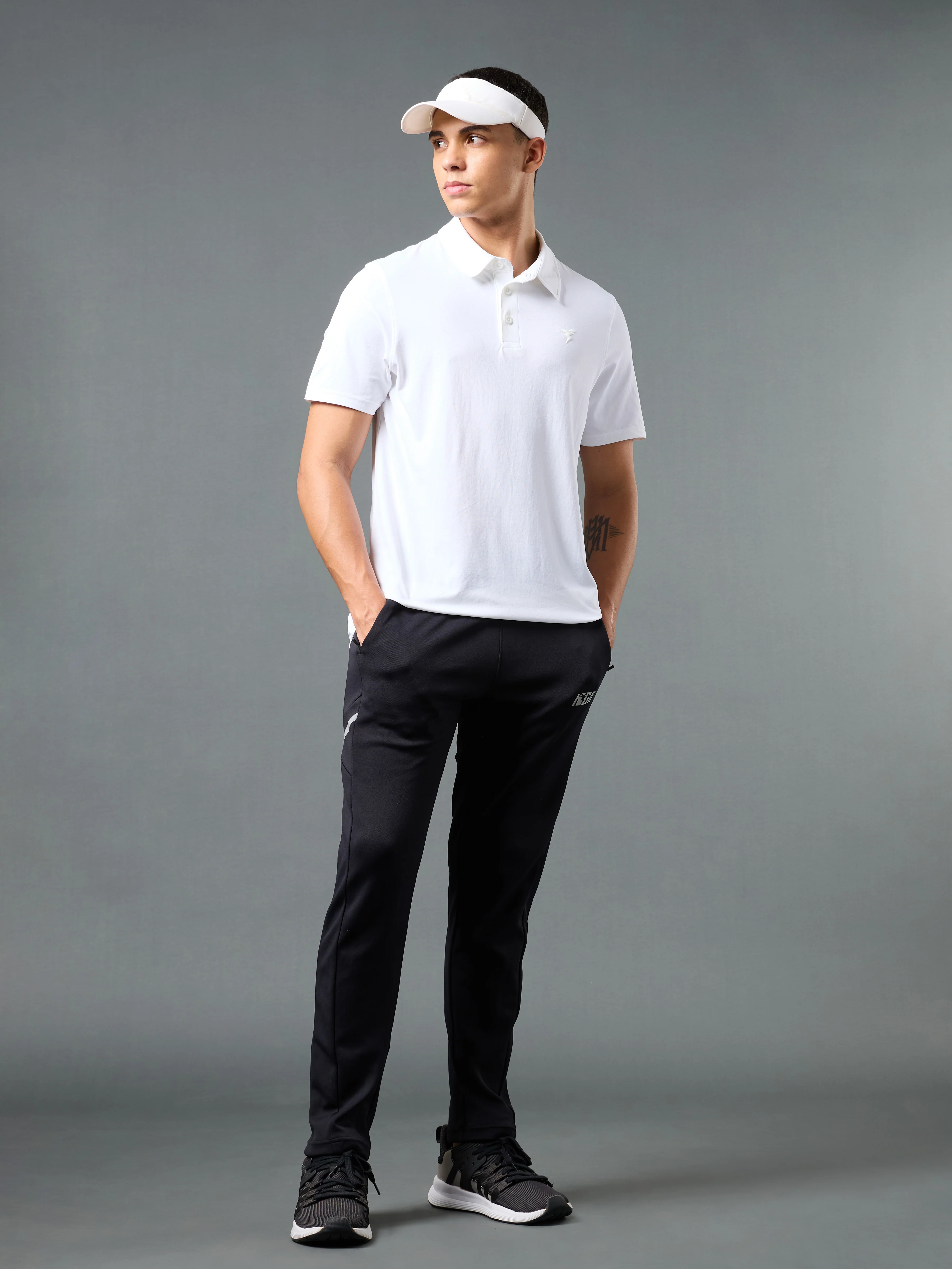 Men Solid Slim Fit Polo T-shirt with COTFLEX - Image 5