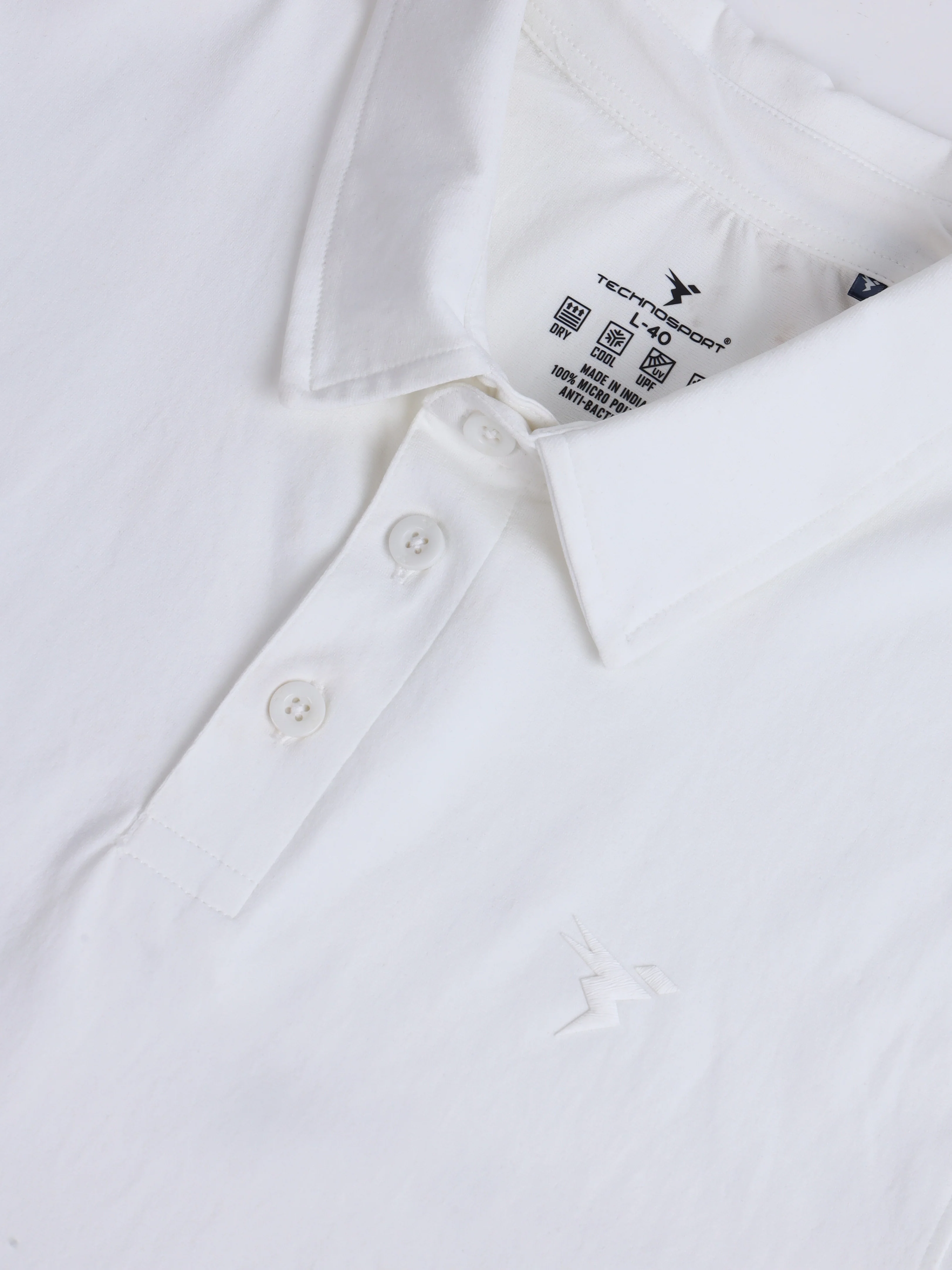 Men Solid Slim Fit Polo T-shirt with COTFLEX - Image 6