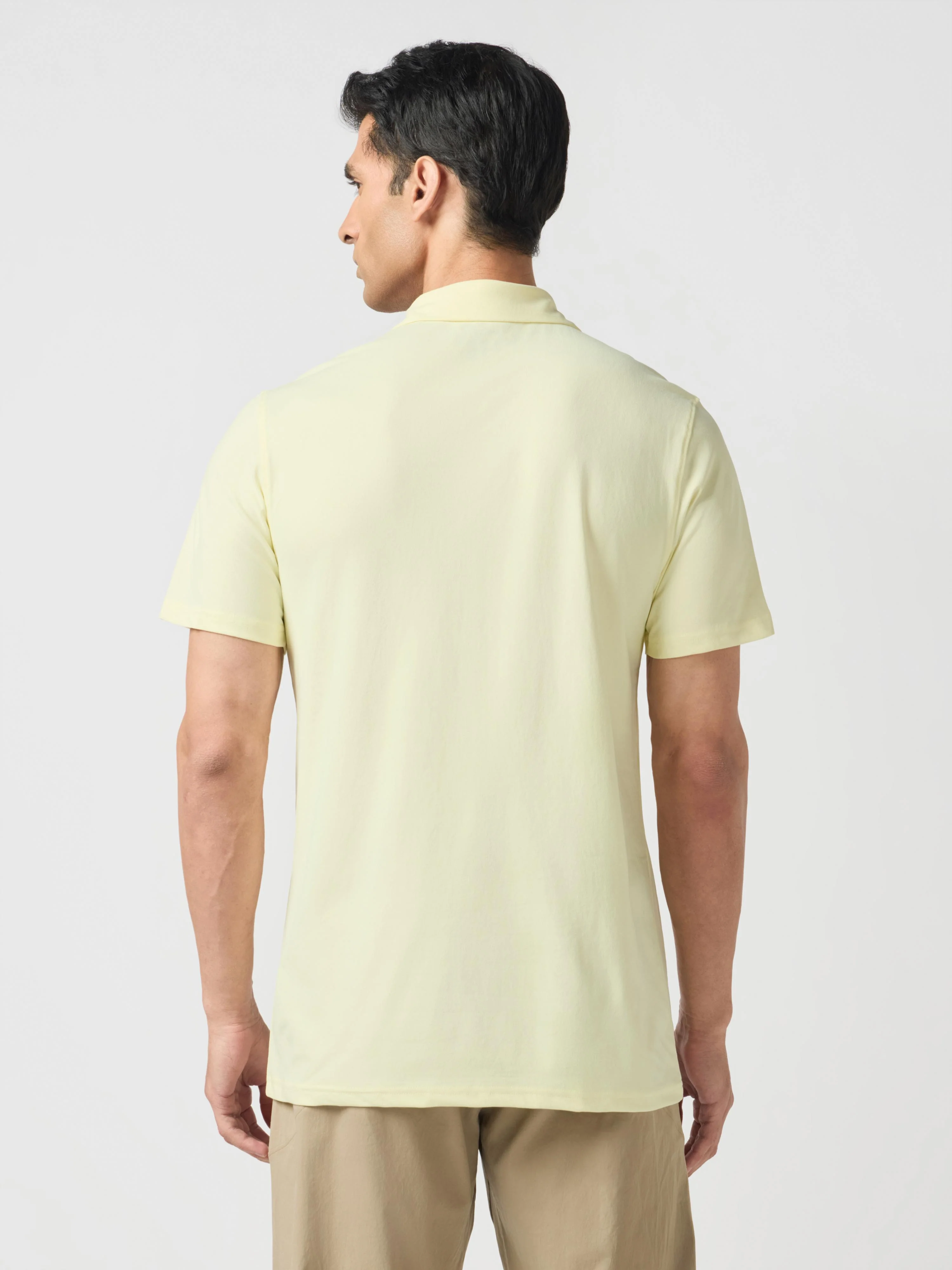 Men Solid Slim Fit Polo T-shirt with COTFLEX - Image 3
