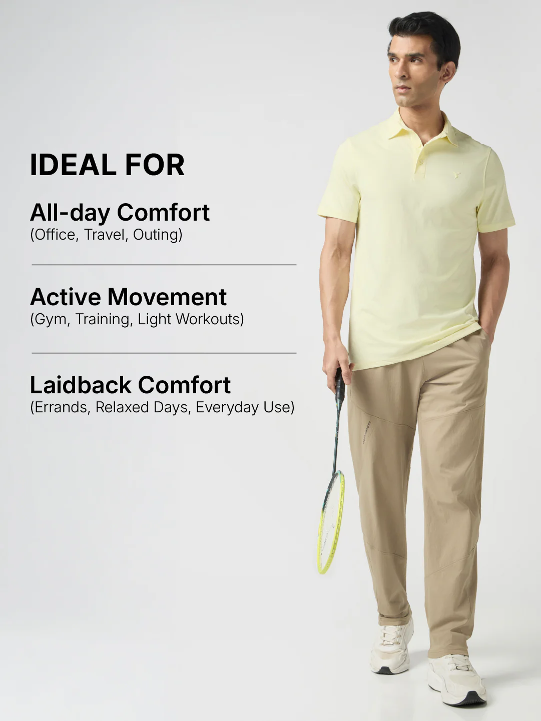 Men Solid Slim Fit Polo T-shirt with COTFLEX - Image 7