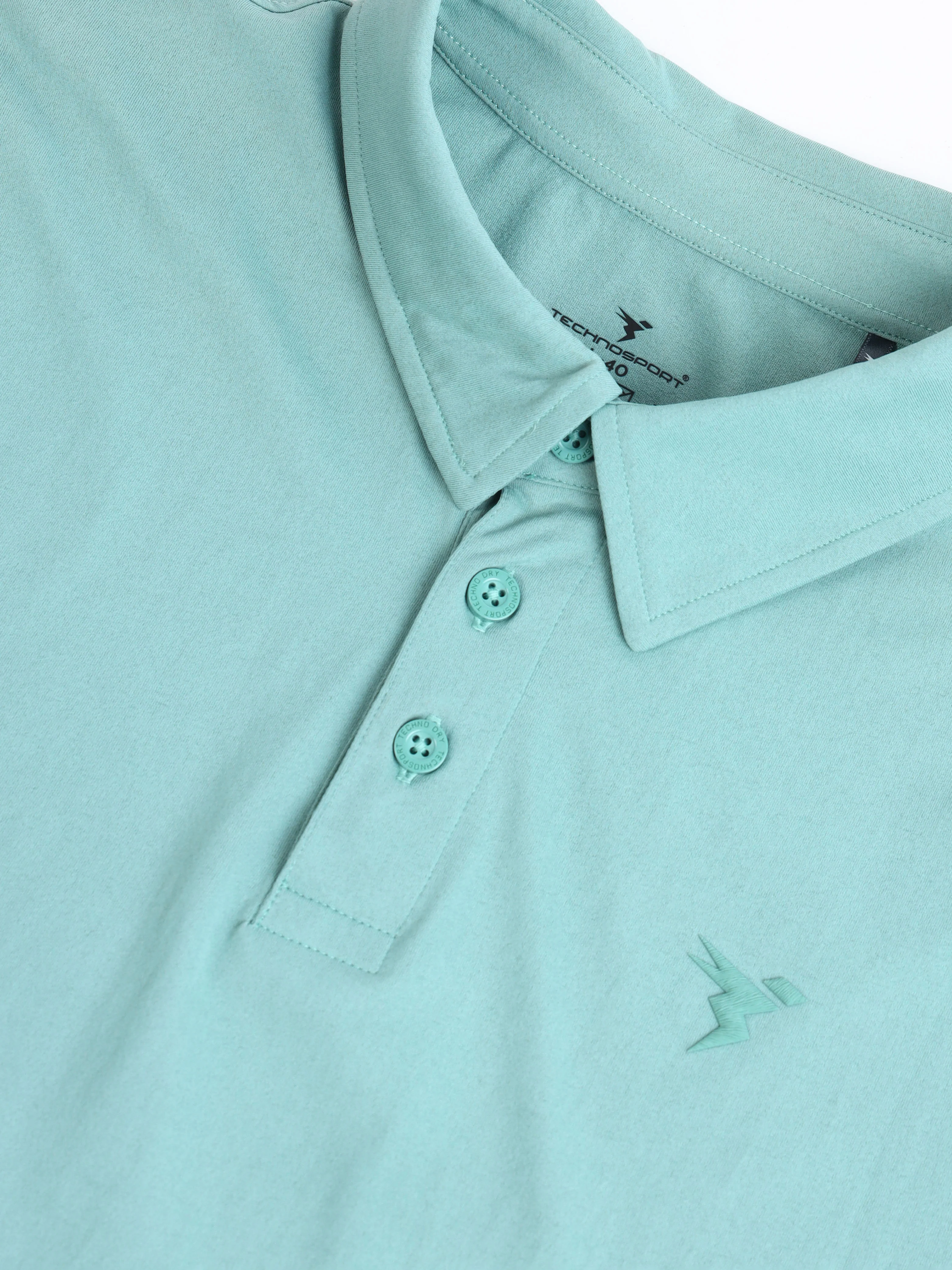 Men Solid Slim Fit Polo T-shirt with COTFLEX - Image 7