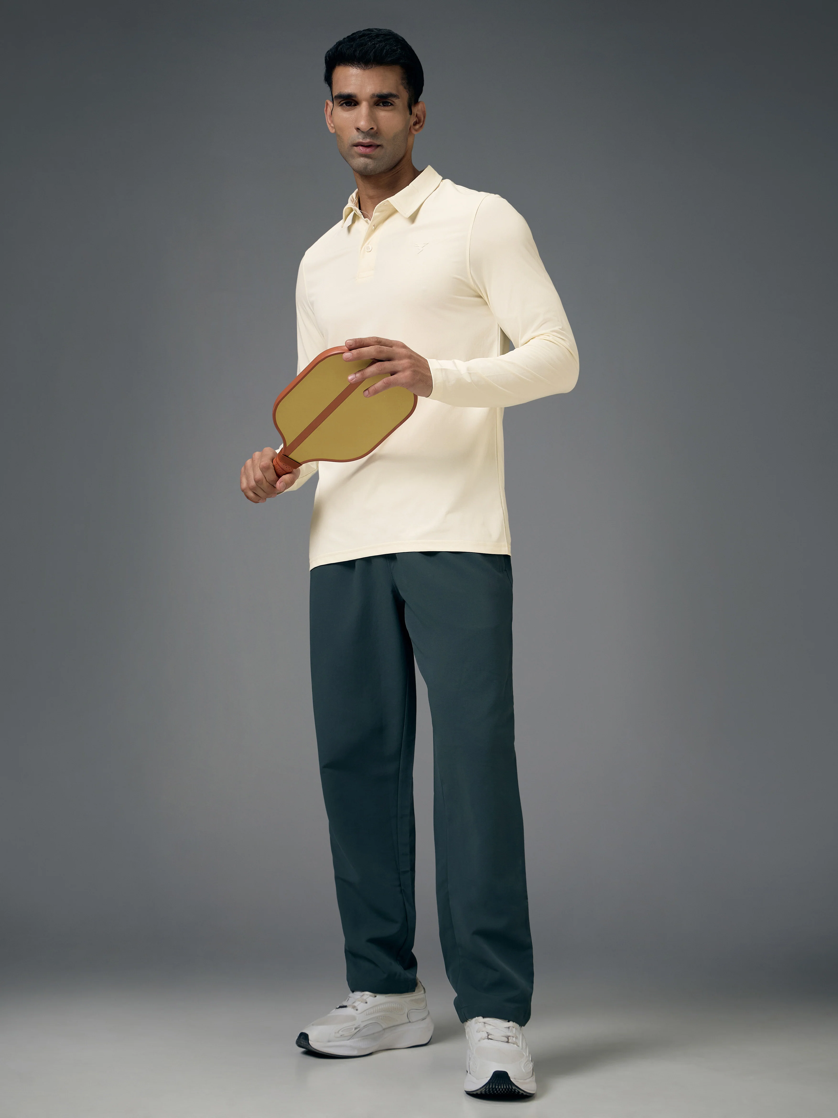 Men Solid Slim Fit Polo T-shirt with COTFLEX - Image 5