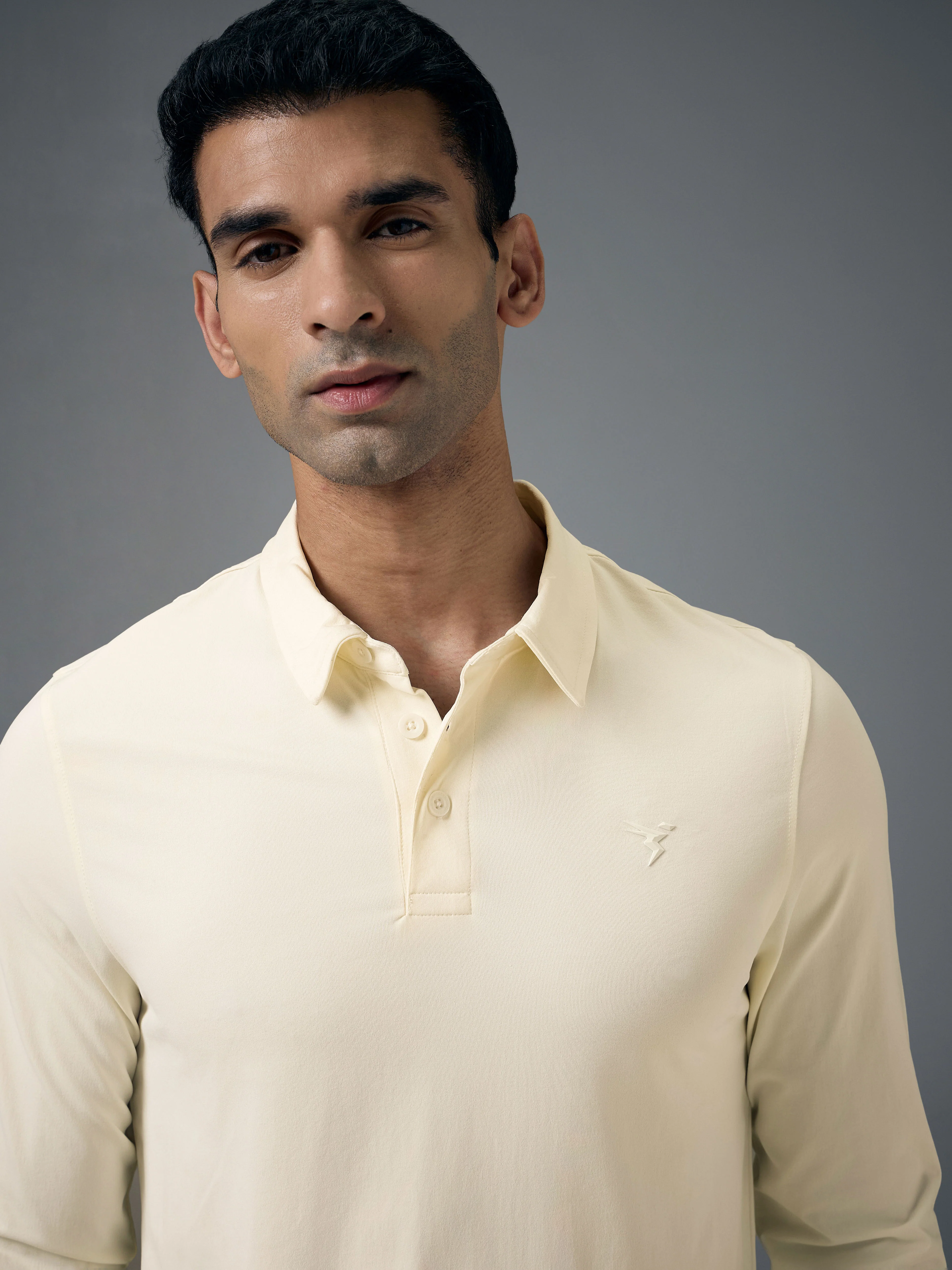 Men Solid Slim Fit Polo T-shirt with COTFLEX - Image 6