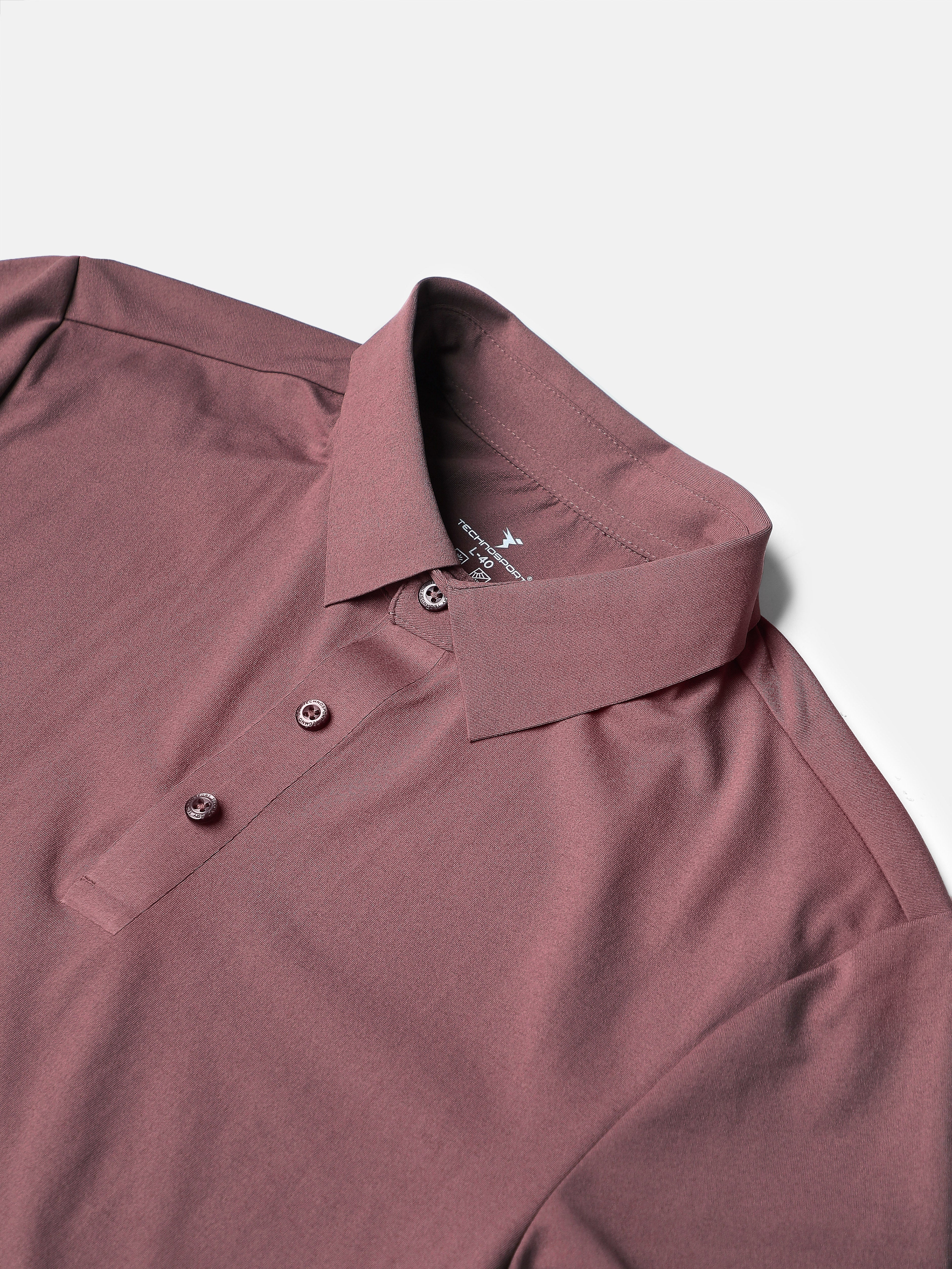 Men Solid Slim Fit Polo T-shirt with COTFLEX - Image 9