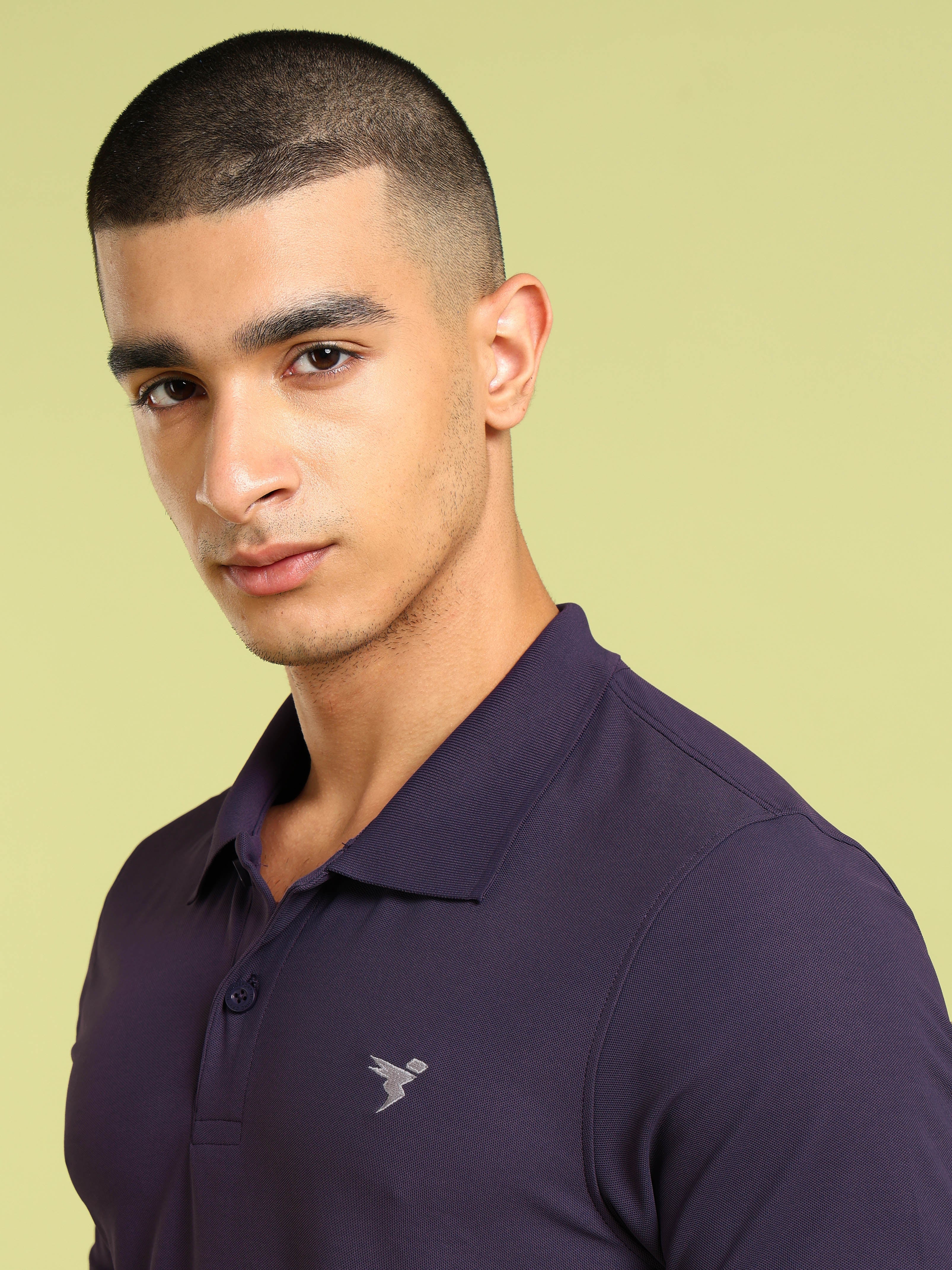 Men Solid Slim Fit Polo T-shirt with MATPIQ - Image 6