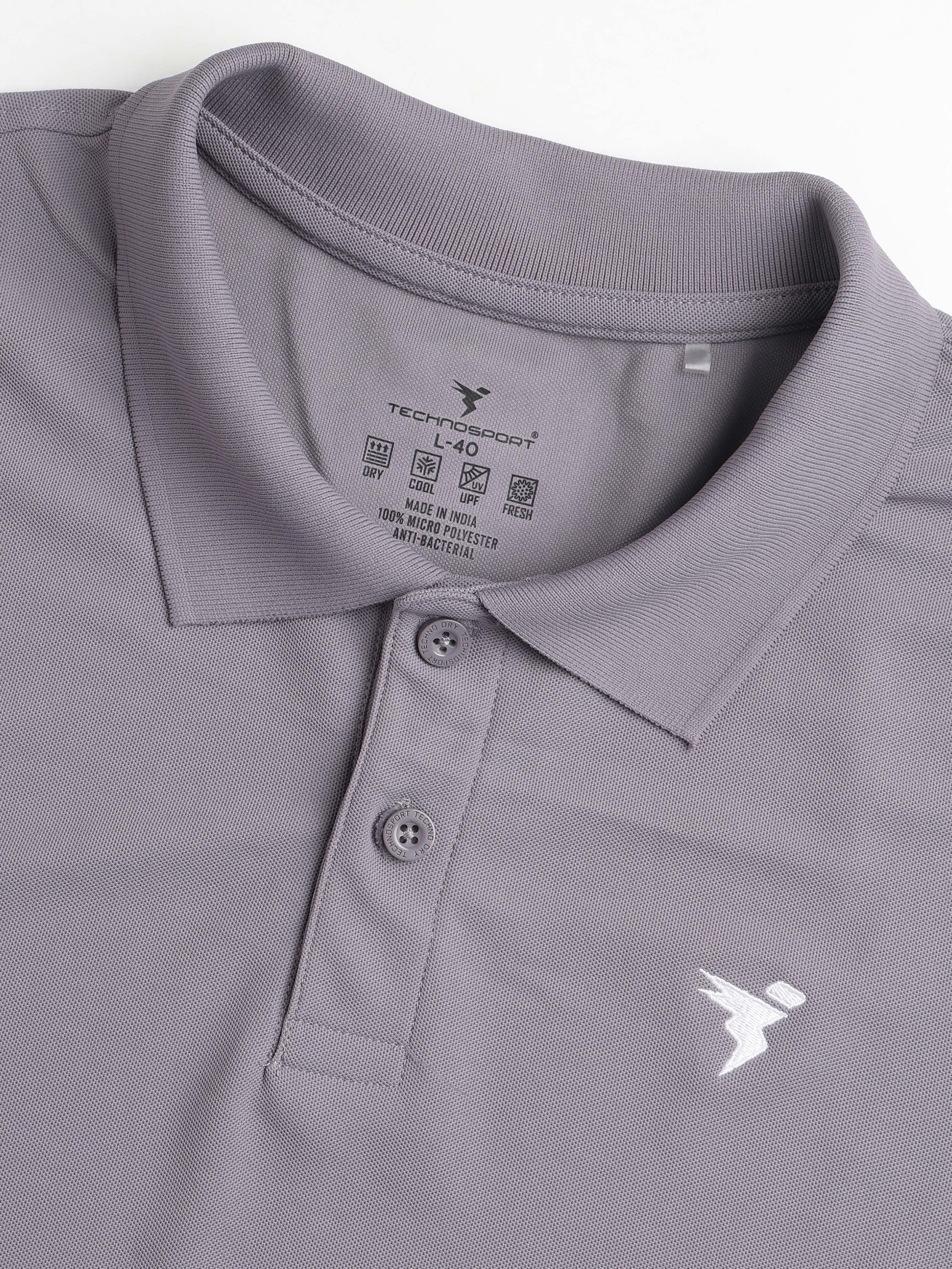 Men Solid Slim Fit Polo T-shirt with MATPIQ - Image 7