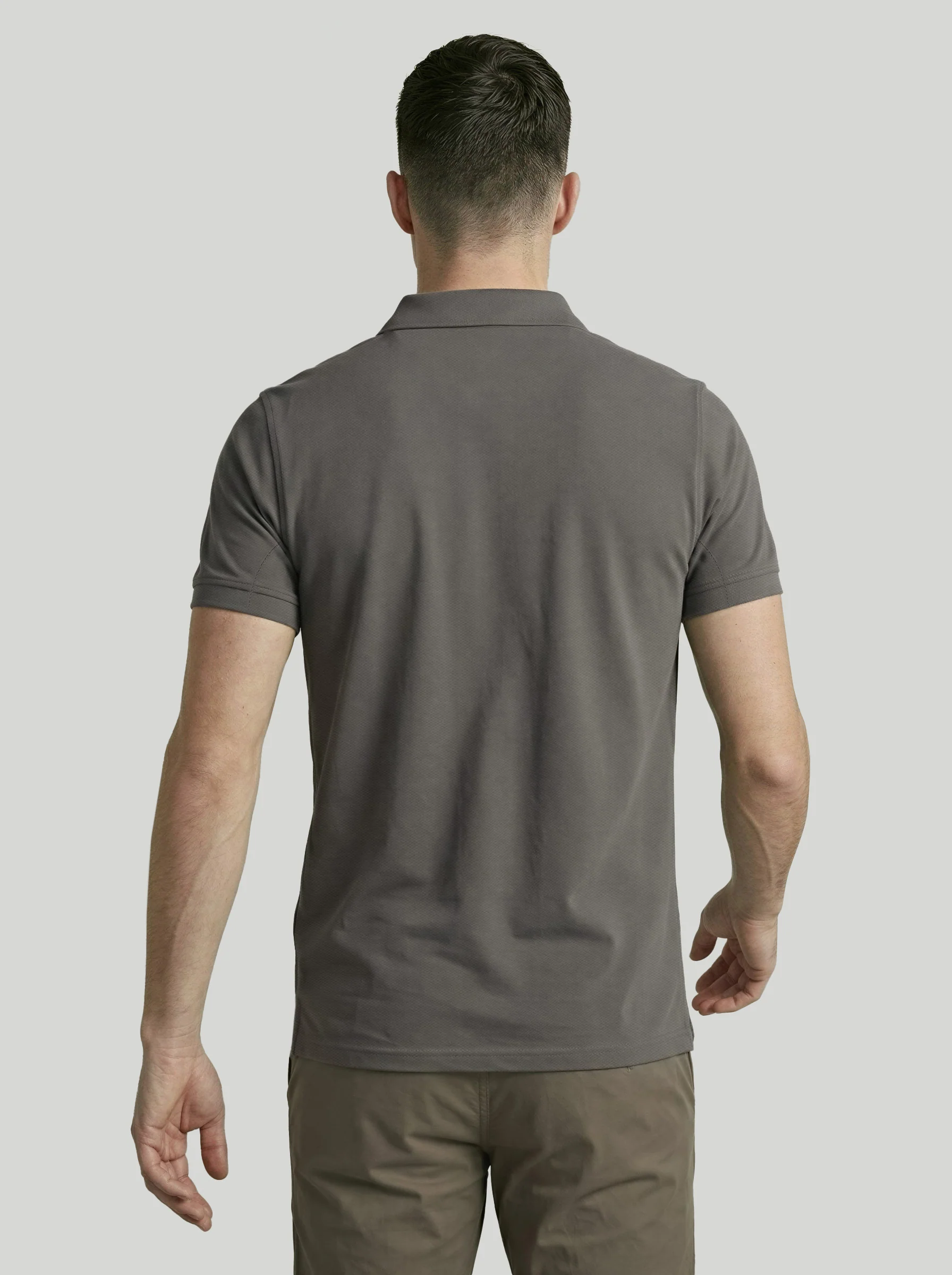 Men Solid Slim Fit Polo T-shirt with MATPIQ - Image 3