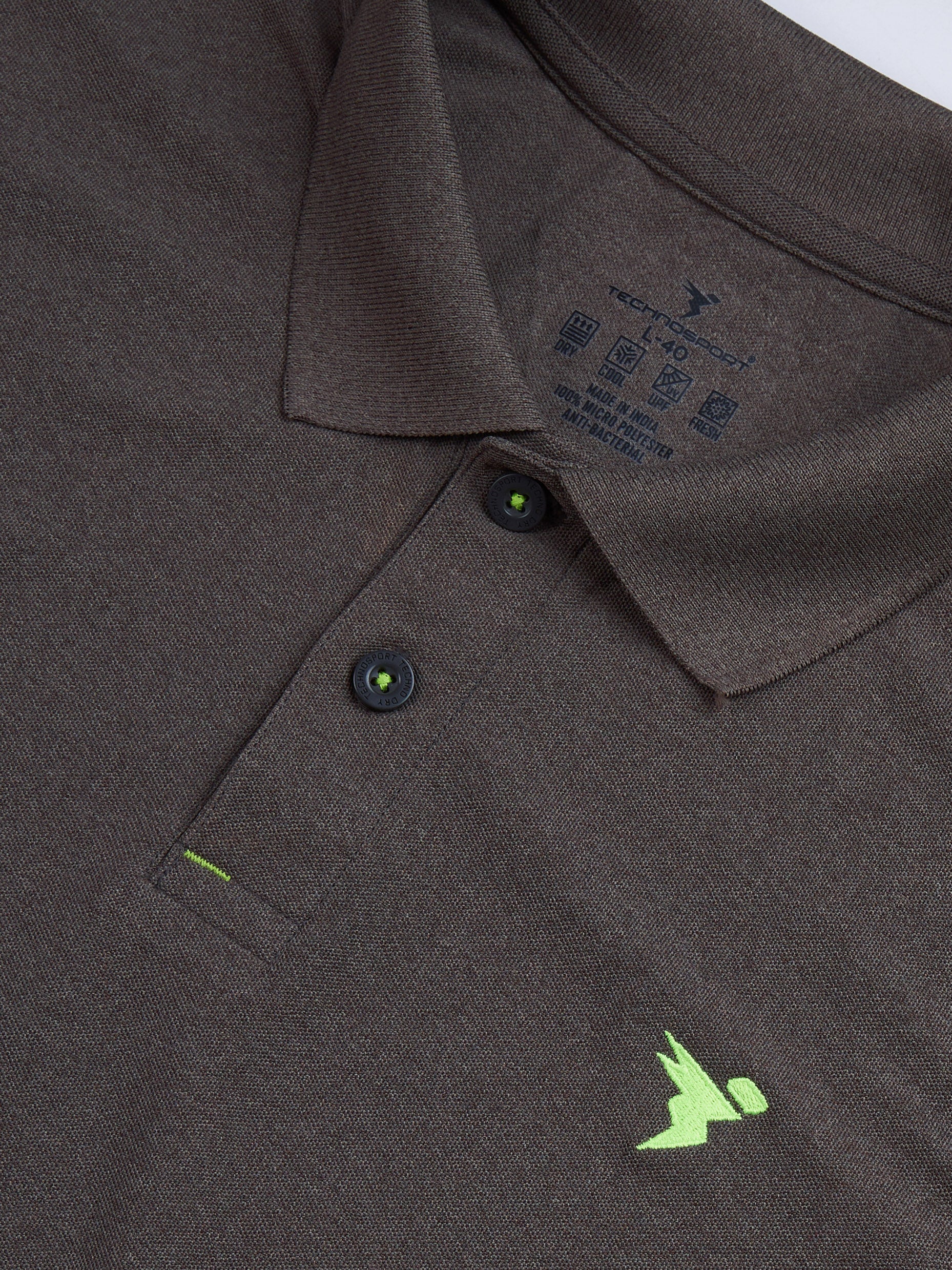 Men Solid Slim Fit Polo T-shirt with MATPIQ - Image 7